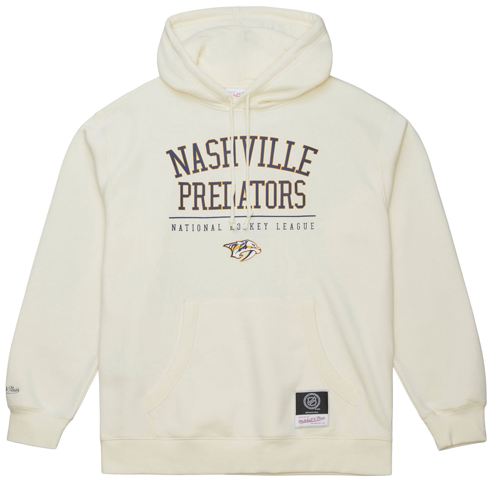 Mitchell & Ness Men's Nashville Predators Cream All In Walk Off Fleece Pullover Hoodie product image