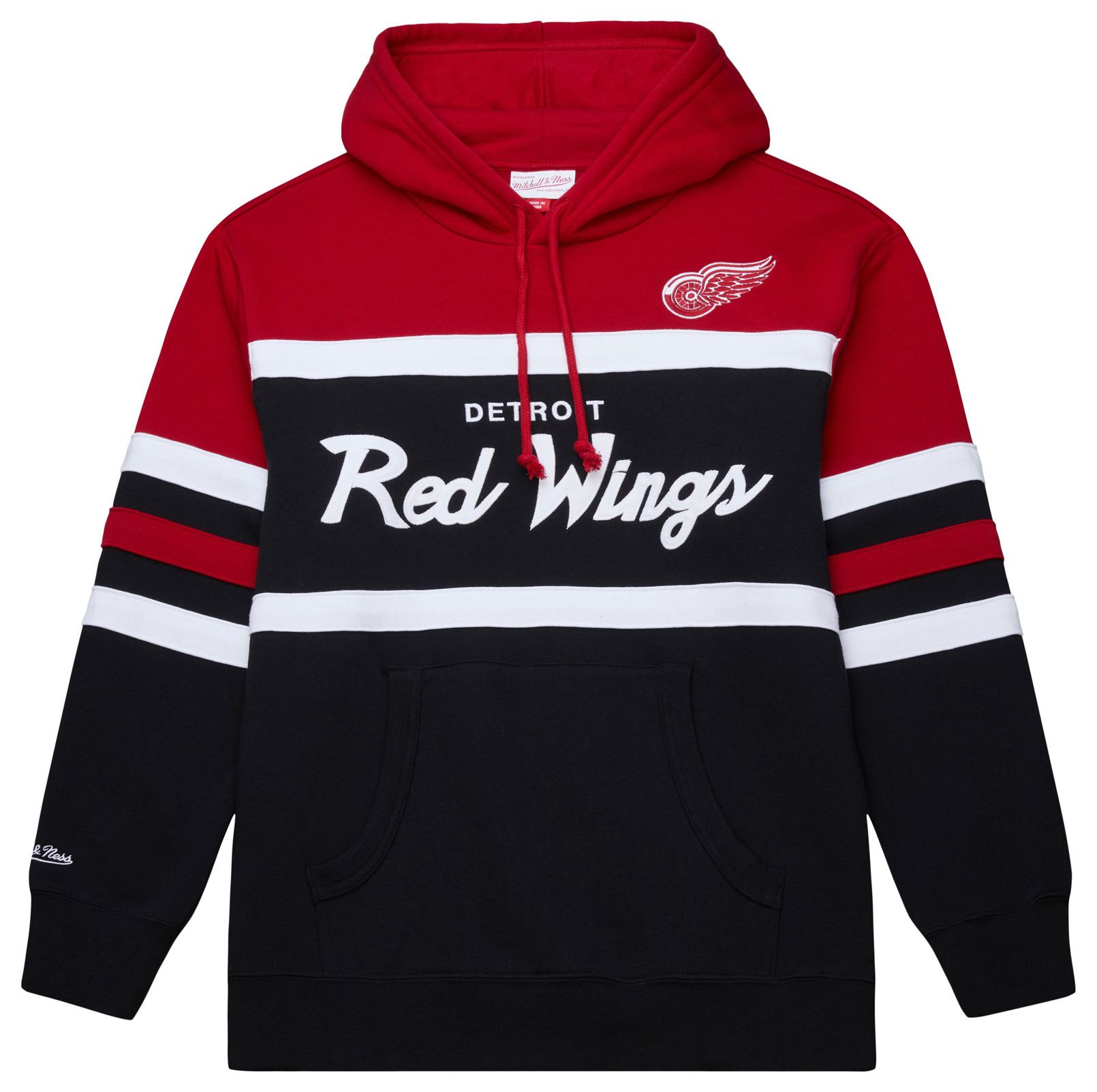 Mitchell & Ness Men's Detroit Red Wings Black Head Coach Pullover Hoodie product image