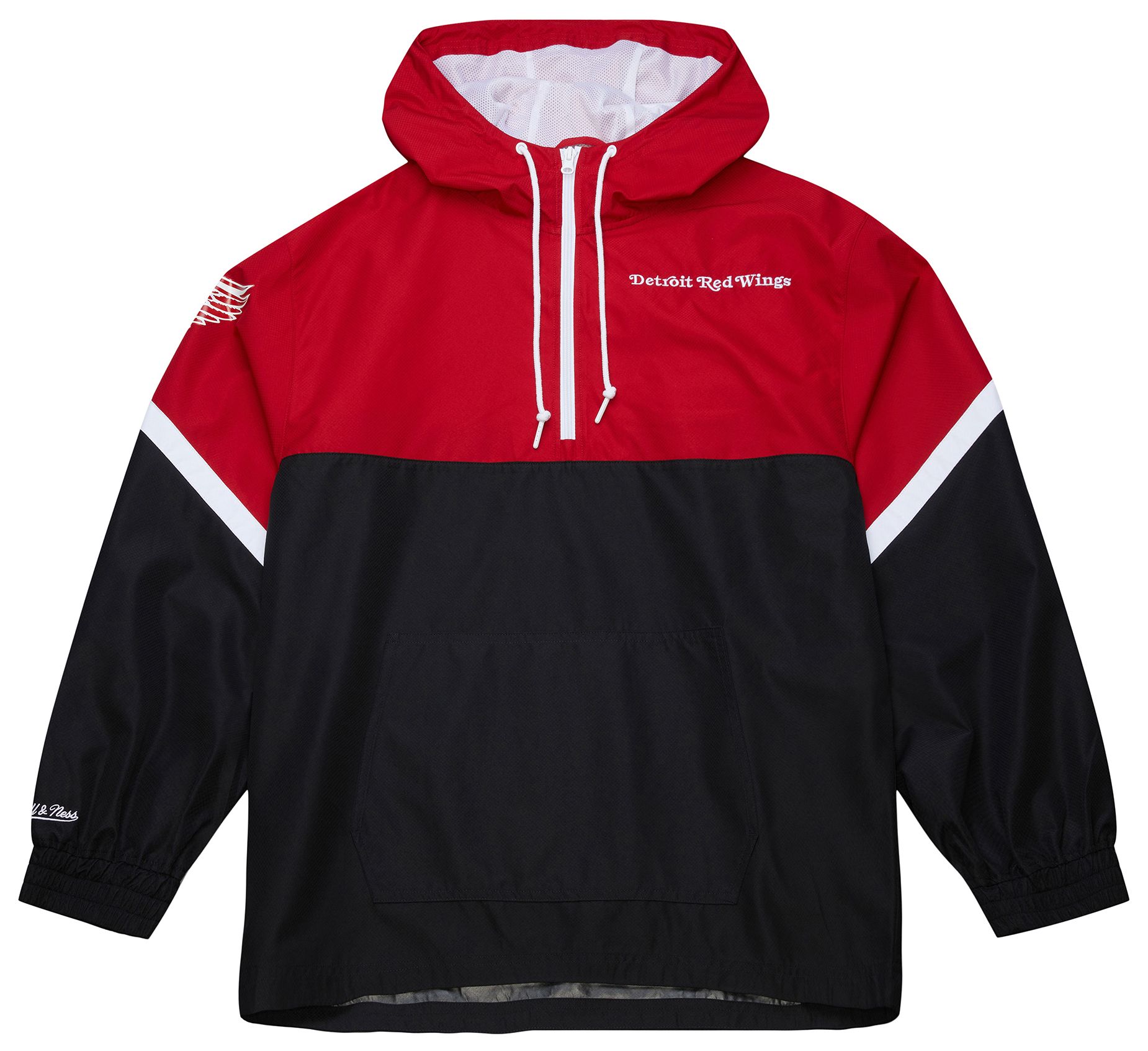 Mitchell & Ness Men's Detroit Red Wings Black Anorak Windbreaker Jacket product image