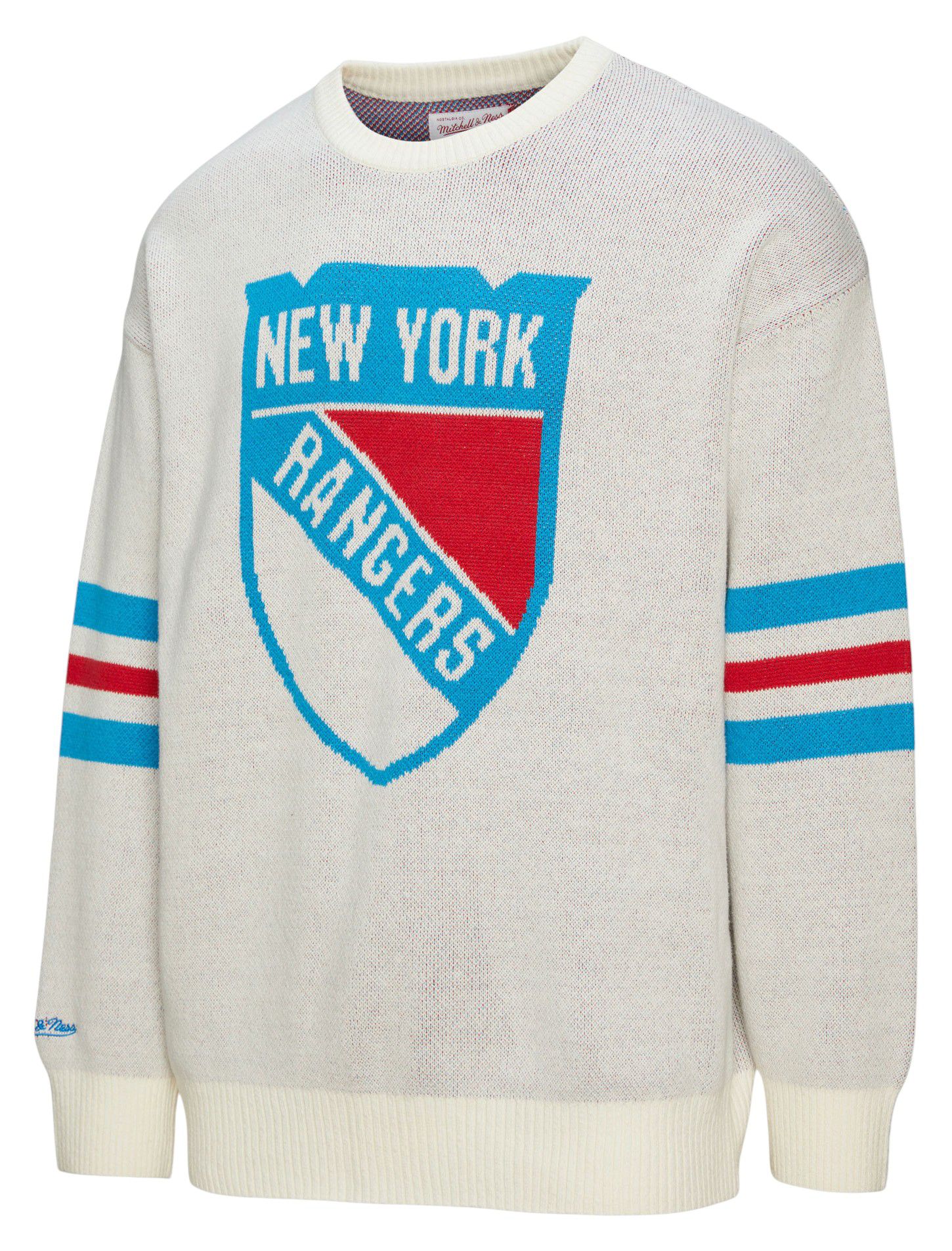 Mitchell & Ness Men's New York Rangers Centennial Retro Helmet Sweater product image