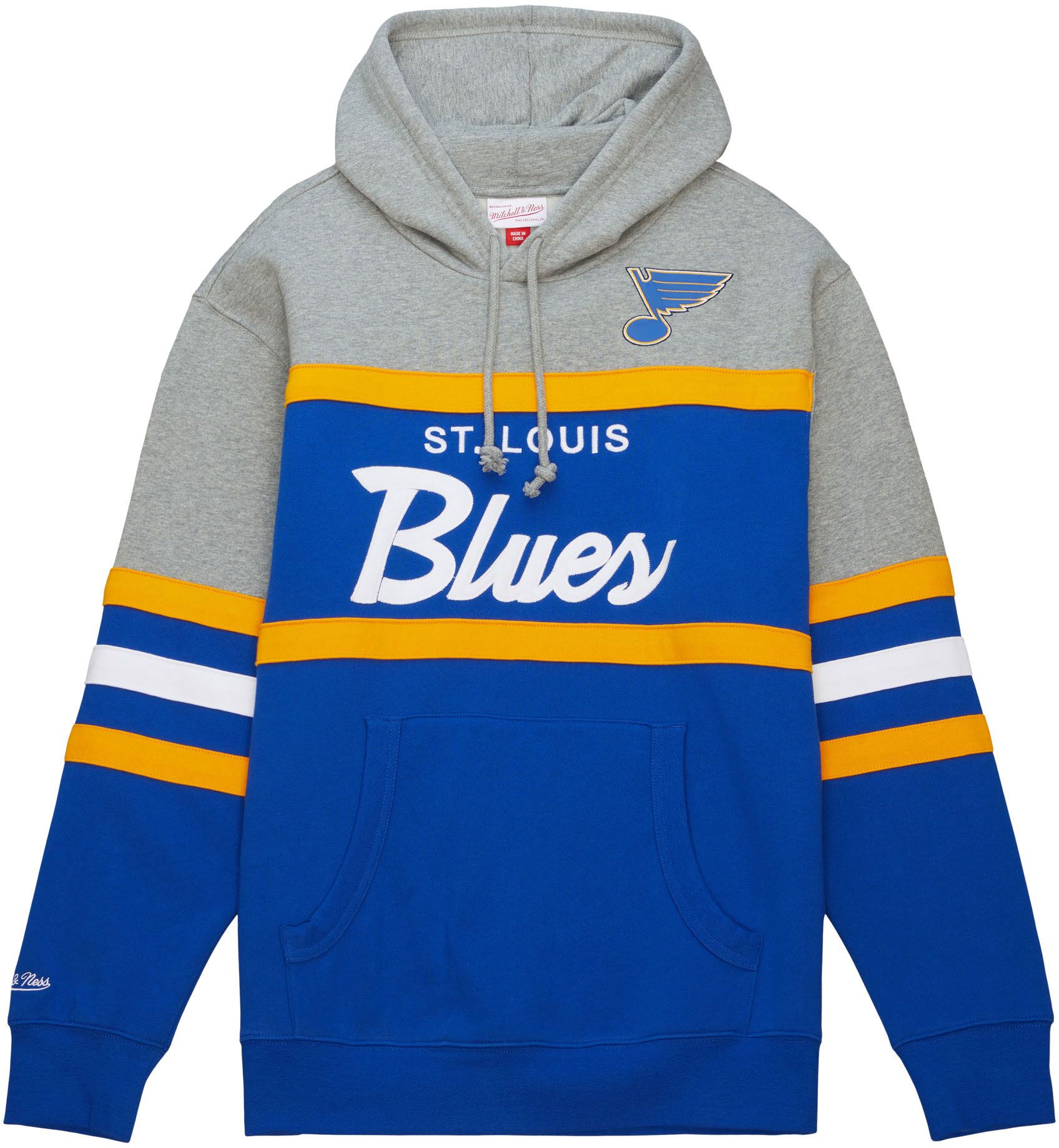 Mitchell & Ness Men's St. Louis Blues Blue Coach Pullover Hoodie product image