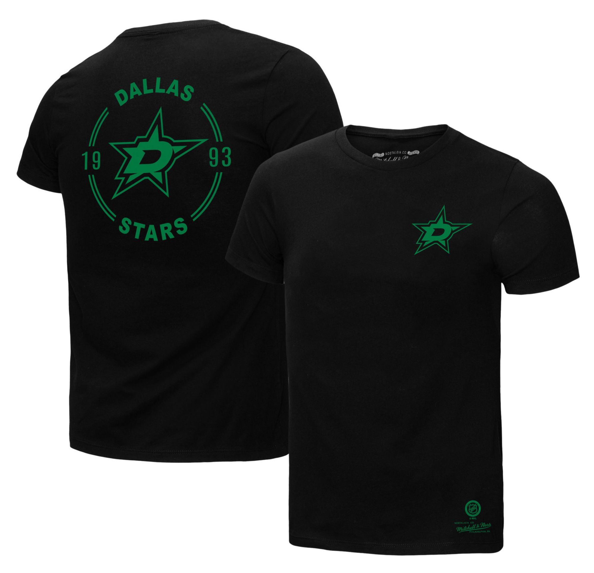 Mitchell & Ness Men's Dallas Stars Black Penalty Box 3 Short Sleeve T-Shirt product image