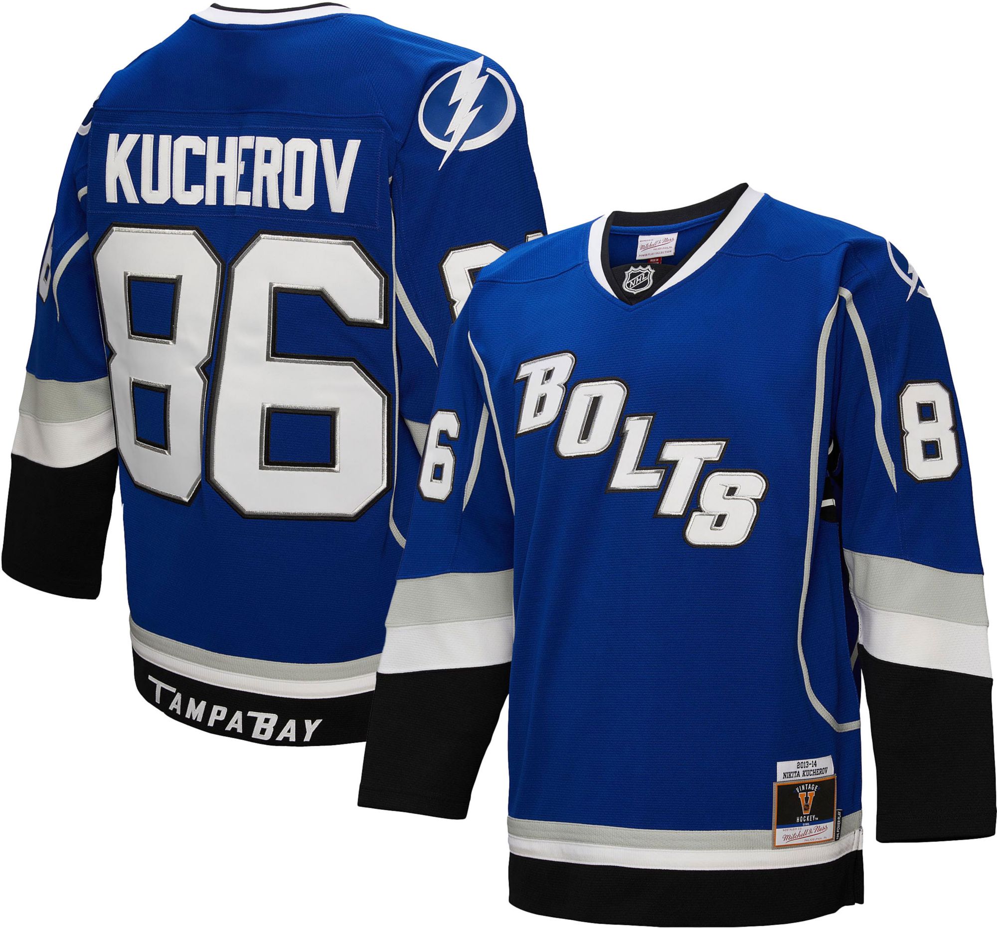 Mitchell & Ness Men's Tampa Bay Lightning Nikita Kucherov #86 Blue Vintage Power Play Jersey product image