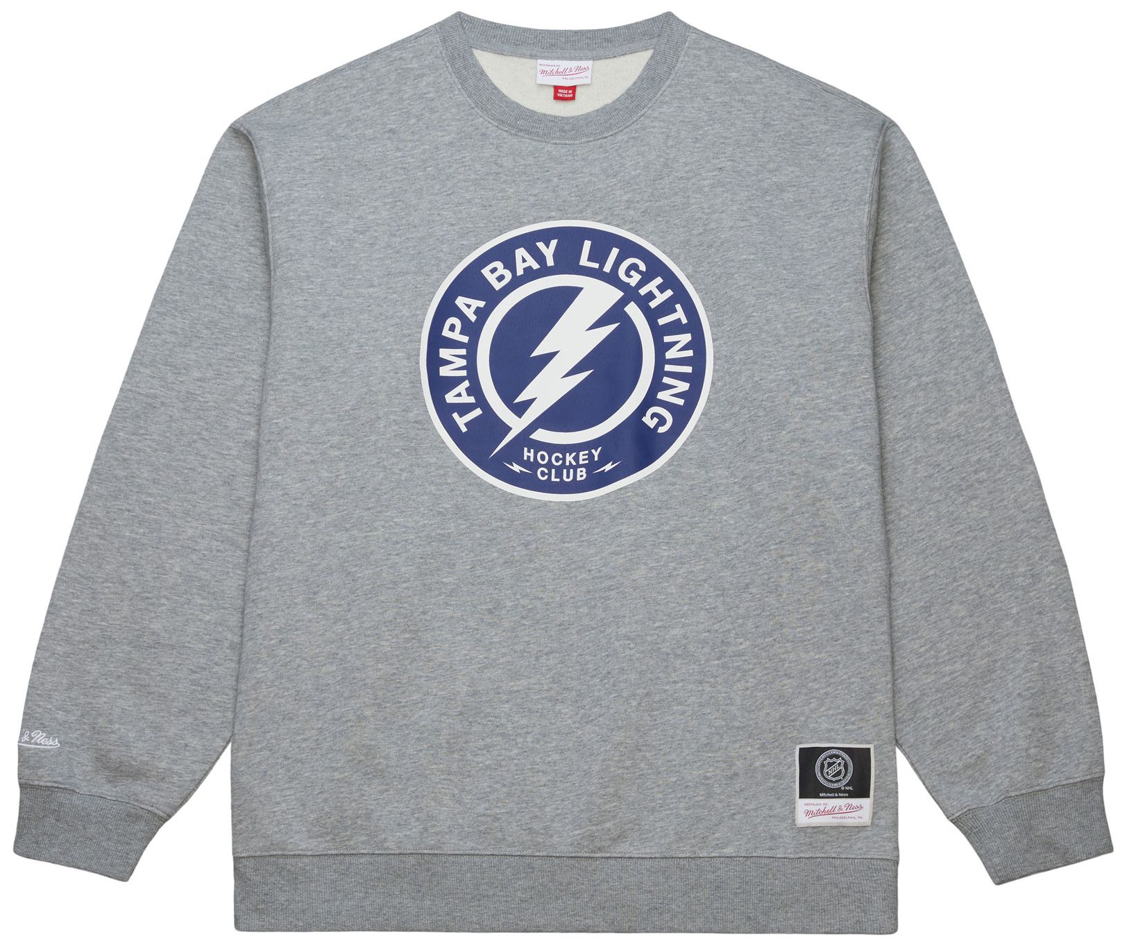 Mitchell & Ness Men's Tampa Bay Lightning Grey All In Walk Off Fleece Crewneck Sweatshirt product image