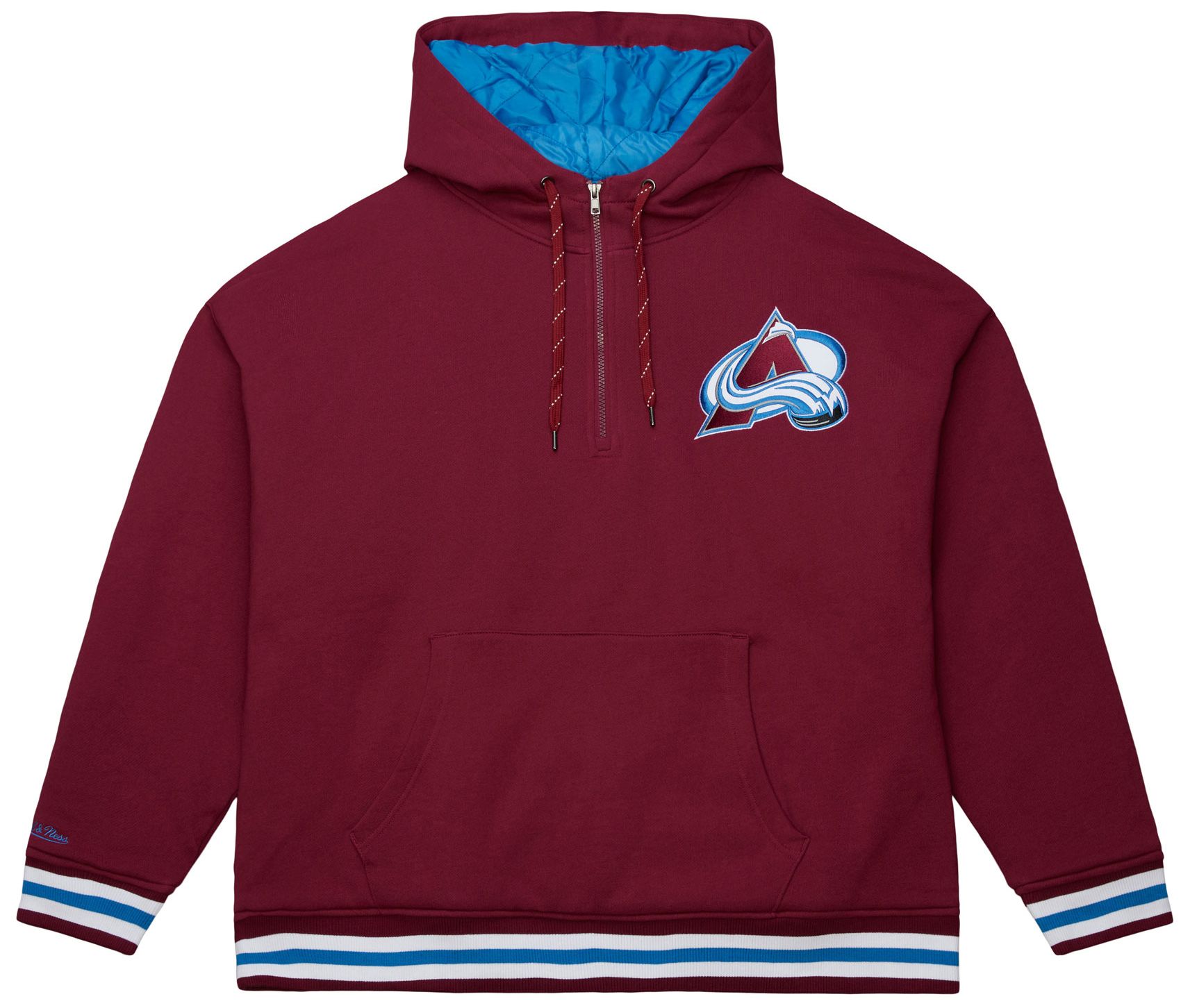 Mitchell & Ness Men's Colorado Avalanche Red 'Throw It Back' Quilted Pullover Hoodie product image