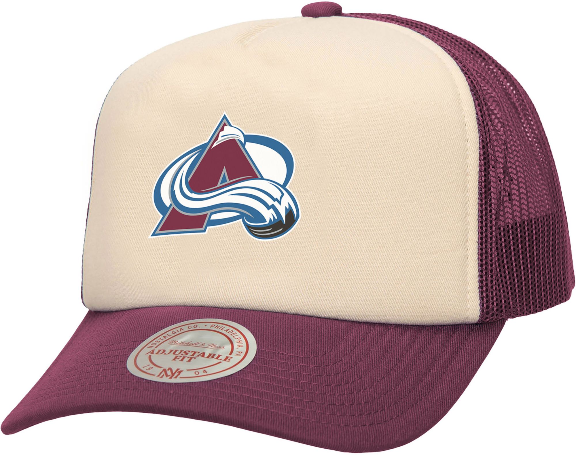 Mitchell & Ness Men's Colorado Avalanche Cream Vintage Block Trucker Hat product image
