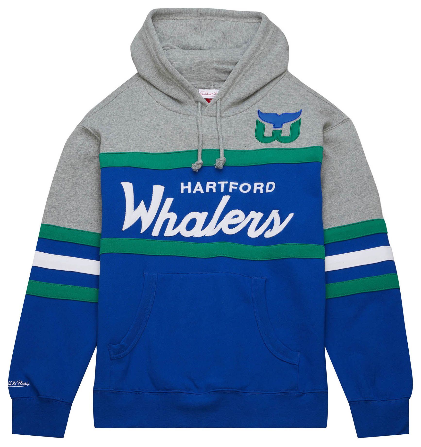 Mitchell & Ness Men's Hartford Whalers Blue Head Coach Pullover Hoodie product image