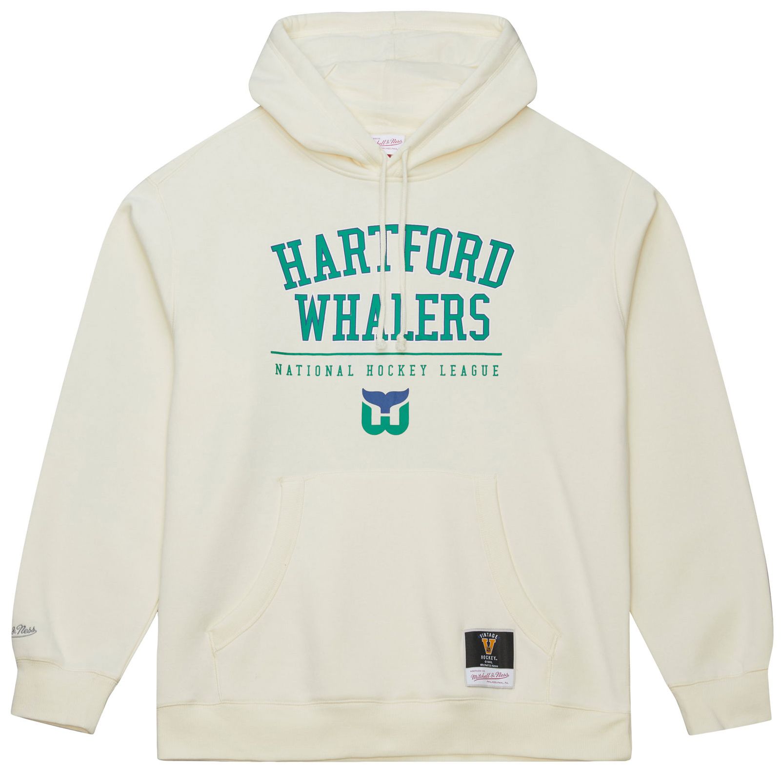 Mitchell & Ness Men's Hartford Whalers Cream All In Walk Off Fleece Pullover Hoodie product image