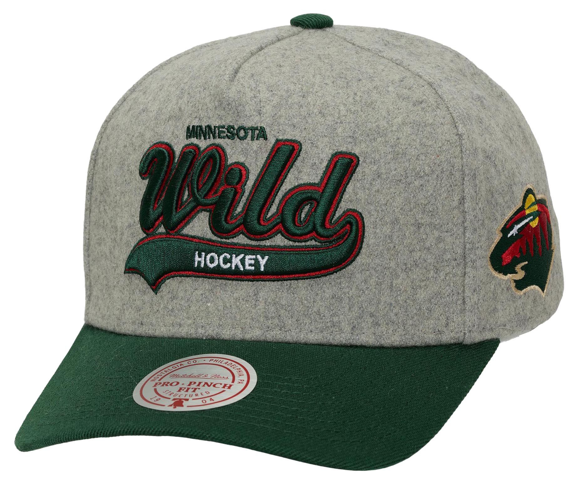 Mitchell & Ness Men's Minnesota Wild Grey Tailsweep Snapback Hat product image