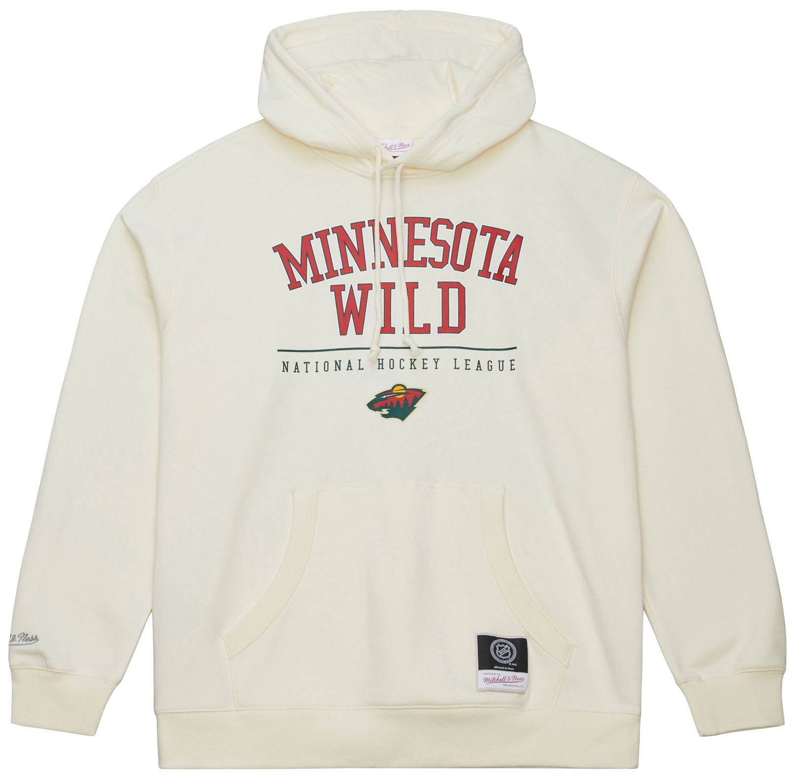 Mitchell & Ness Men's Minnesota Wild Cream All In Walk Off Fleece Pullover Hoodie product image