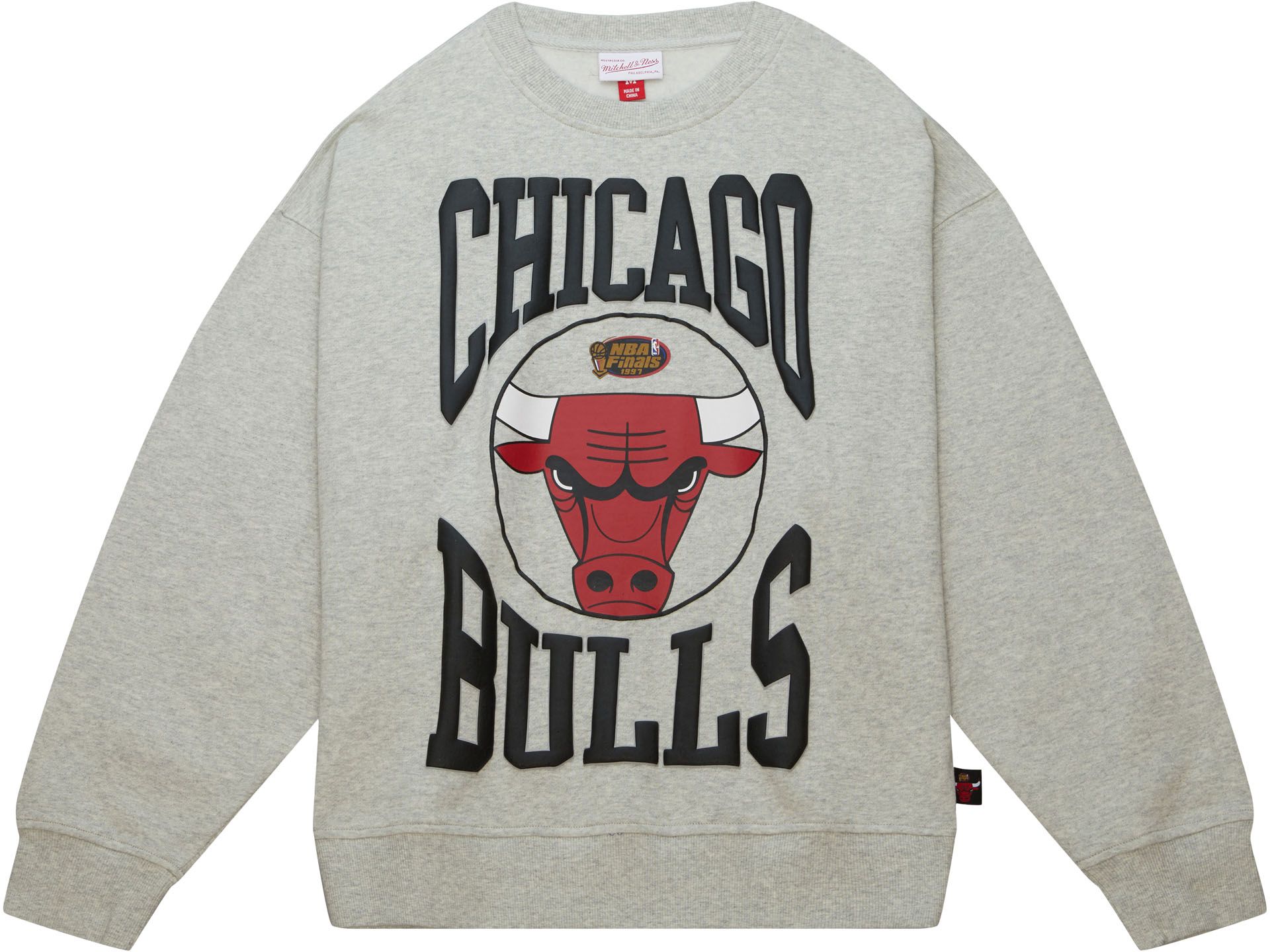 Mitchell & Ness Women's Chicago Bulls Grey Retro Crewneck Sweatshirt product image