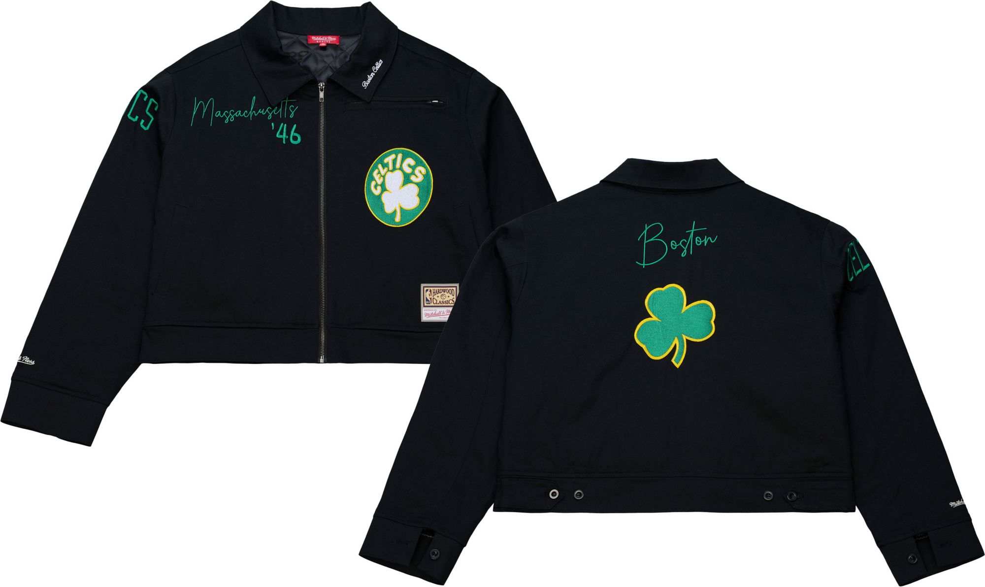 Mitchell & Ness Women's Boston Celtics Black Full-Zip Mechanic Jacket product image