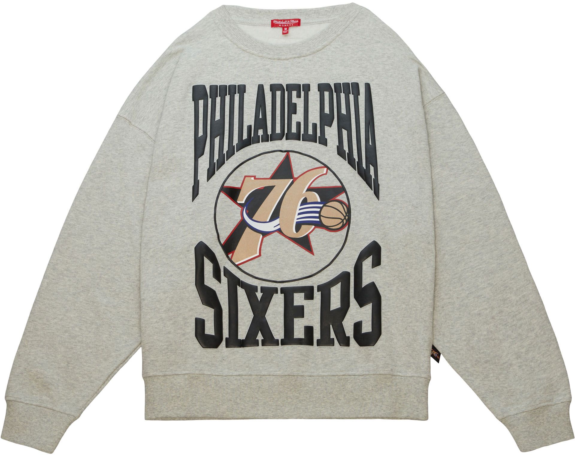 Mitchell & Ness Women's Philadelphia 76ers Grey Retro Crewneck Sweatshirt product image