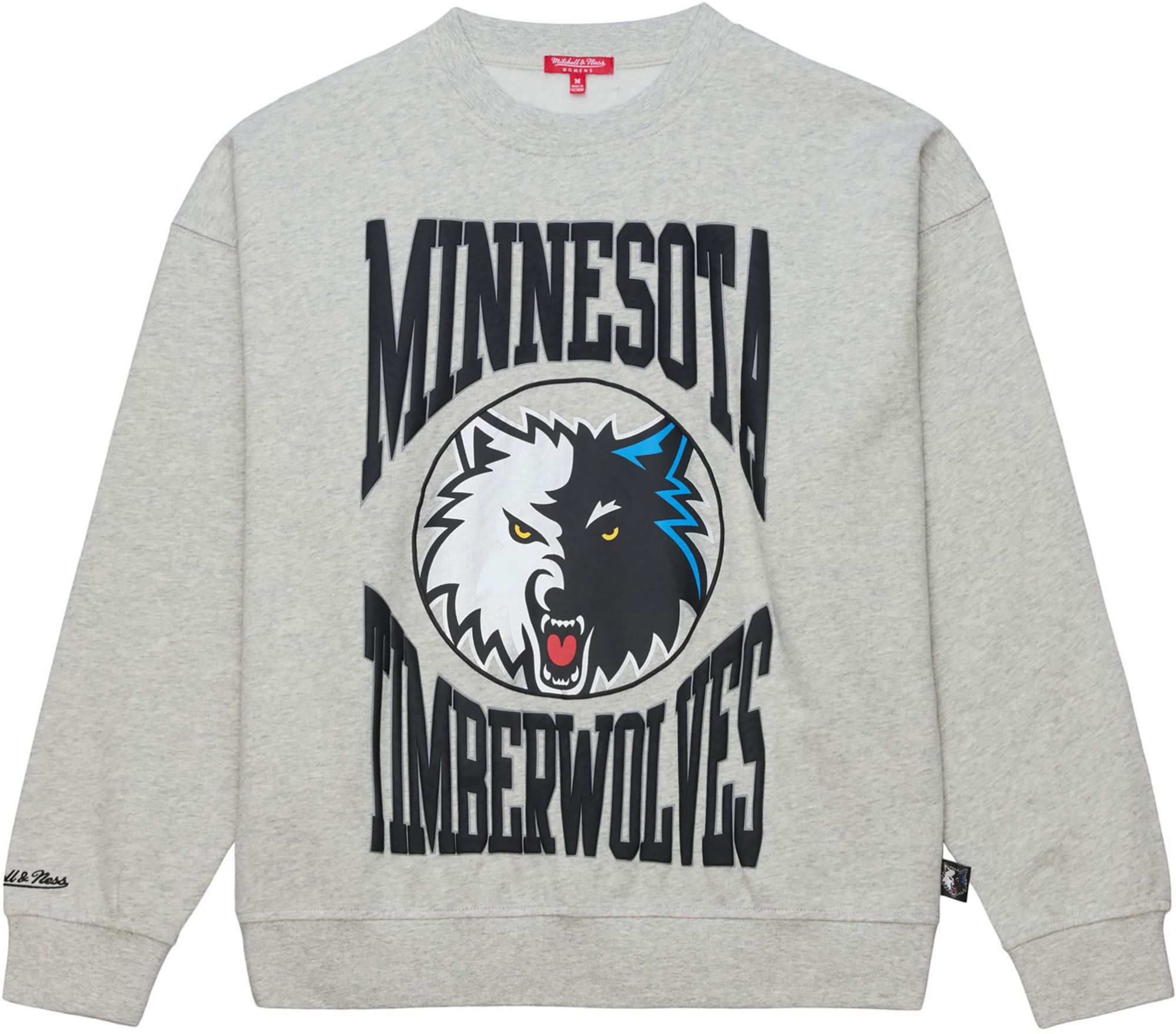 Mitchell & Ness Women's Minnesota Timberwolves Grey Crewneck Sweatshirt product image