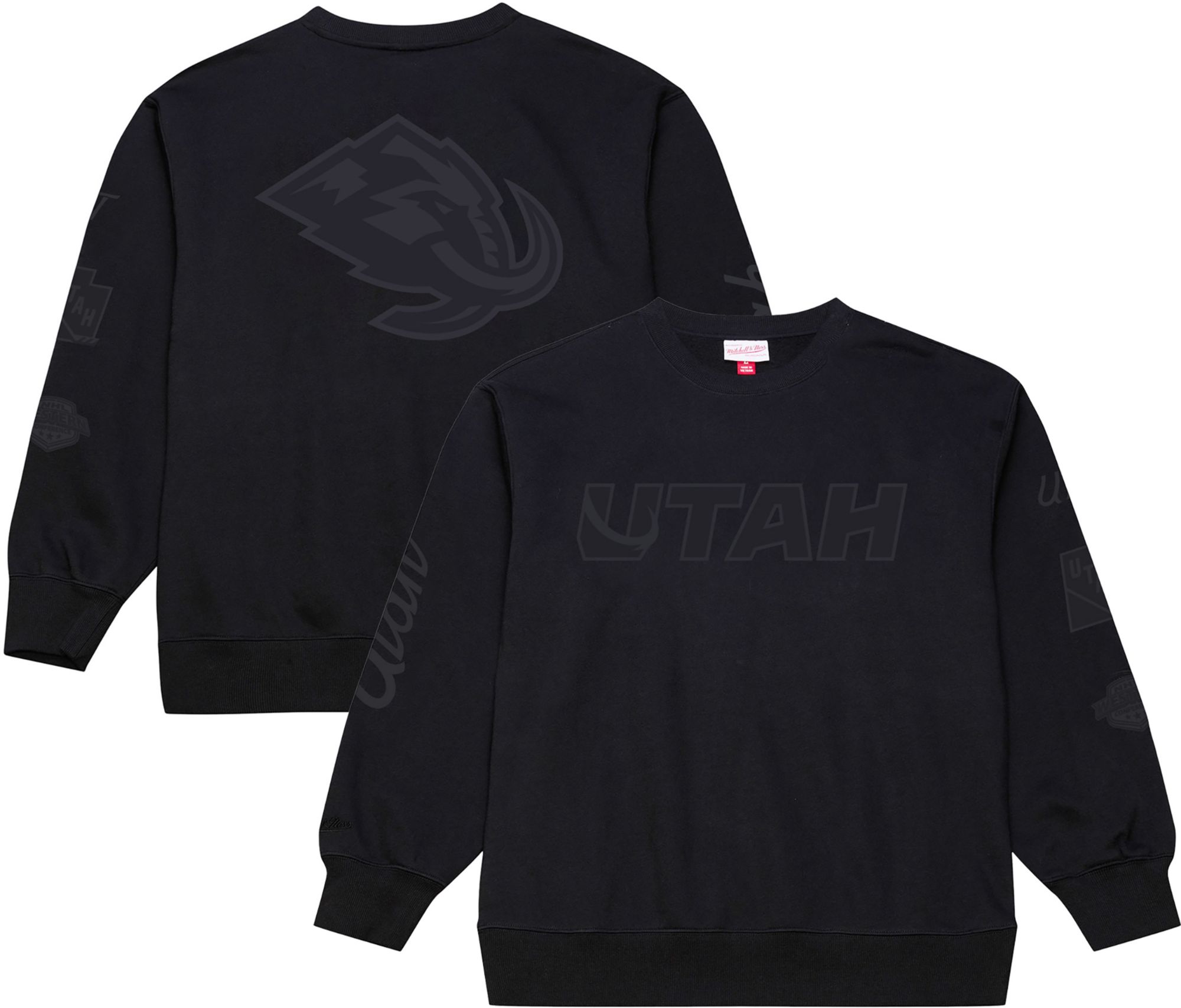 Mitchell & Ness Women's Utah Mammoths Black Phantom Crewneck Sweatshirt product image