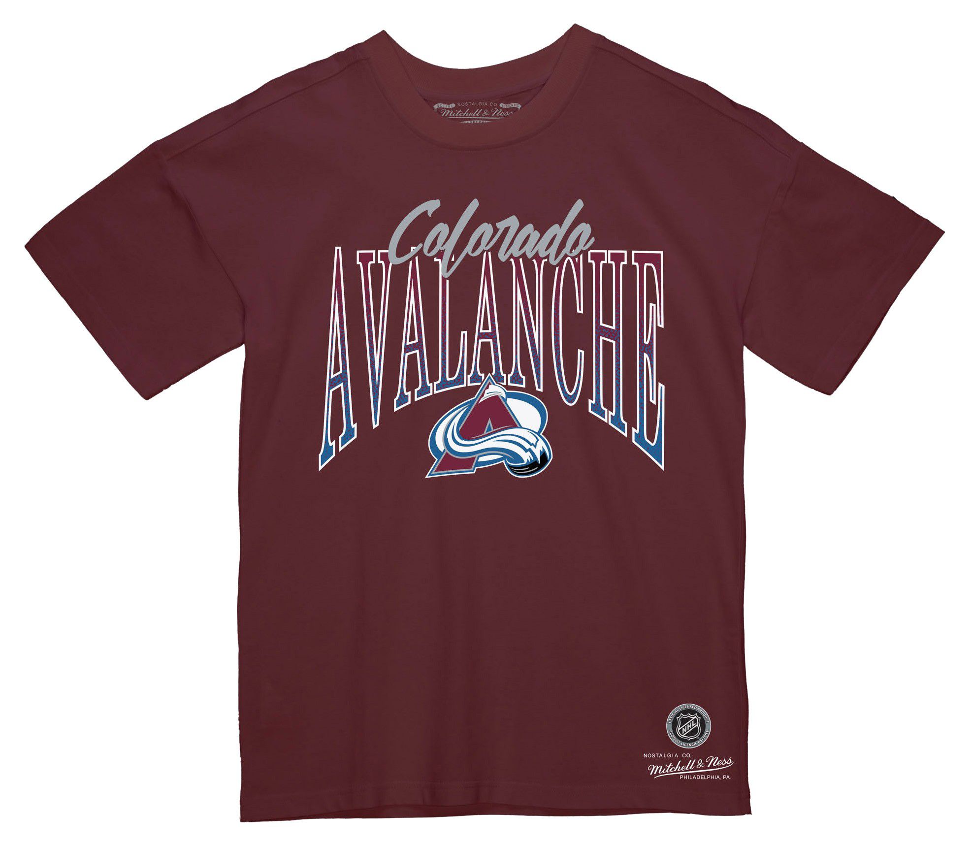 Mitchell & Ness Women's Colorado Avalanche Maroon Hip Check Short Sleeve T-Shirt product image