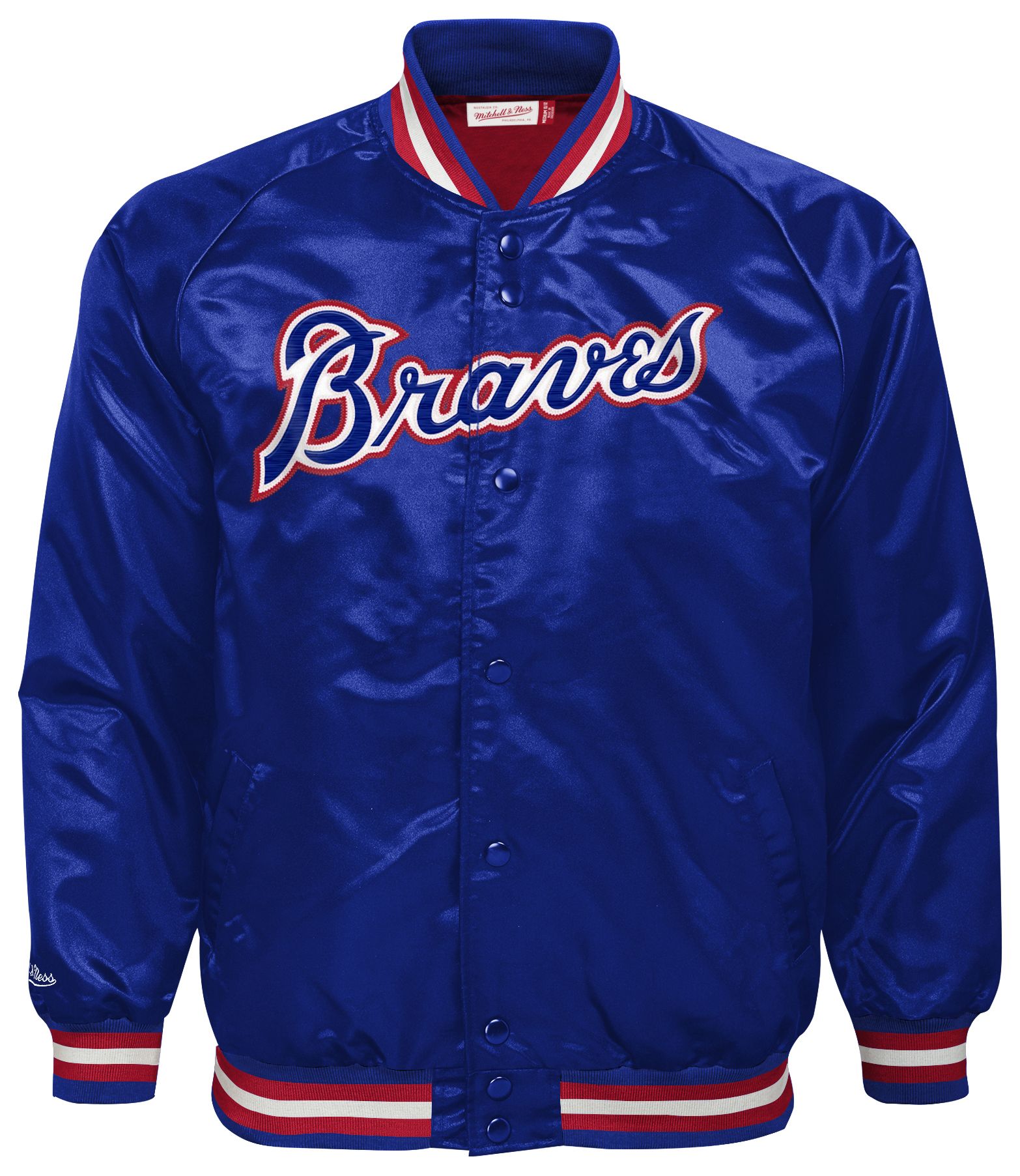 Mitchell & Ness Youth Atlanta Braves Blue Satin Jacket product image