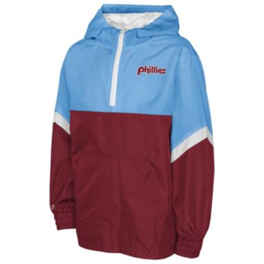 sorry, Mitchell & Ness Youth Philadelphia Phillies Light Blue Anorak Windbreaker Jacket is currently out of stock