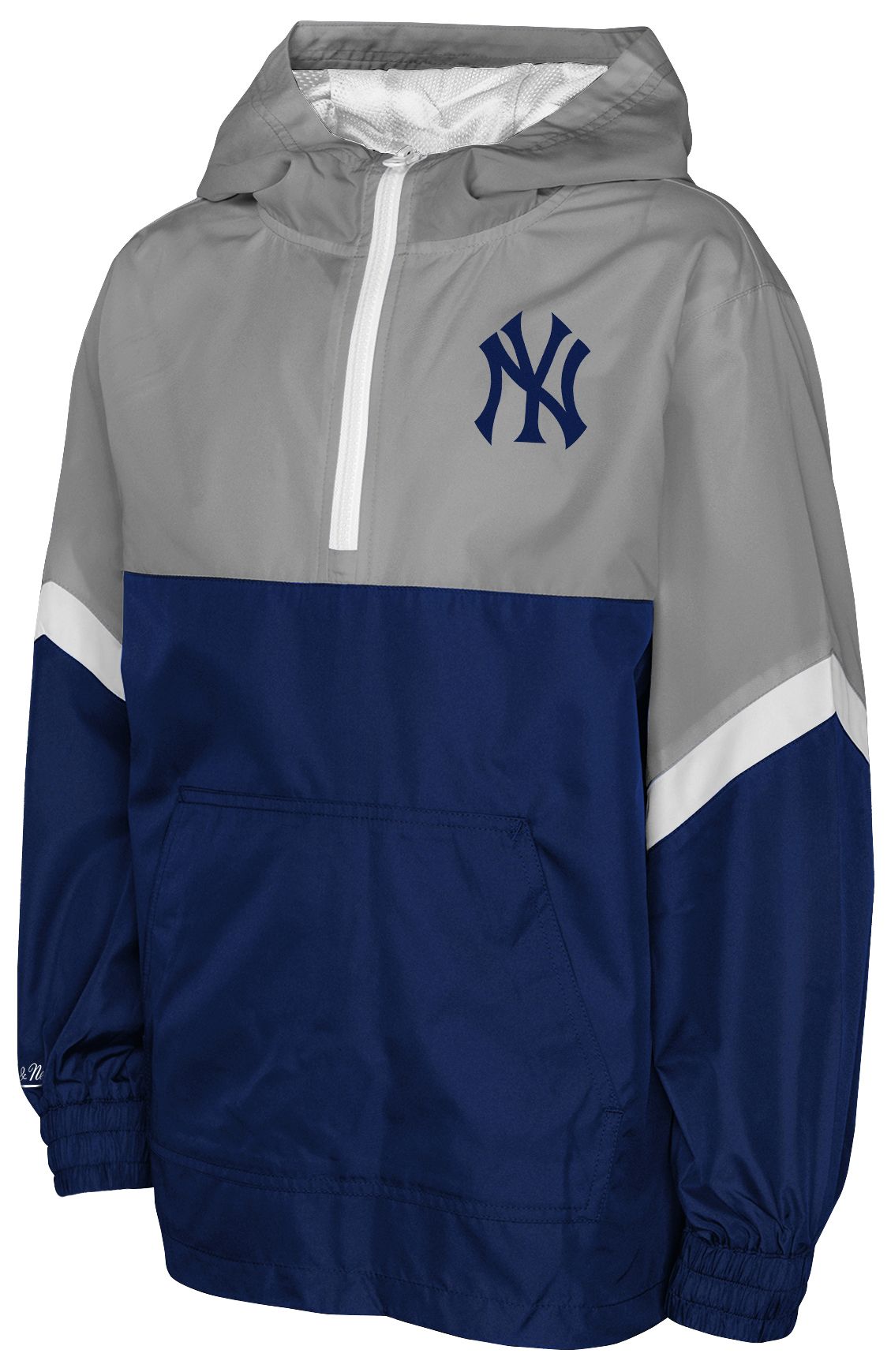 Mitchell & Ness Youth New York Yankees Grey Anorak Windbreaker Jacket product image