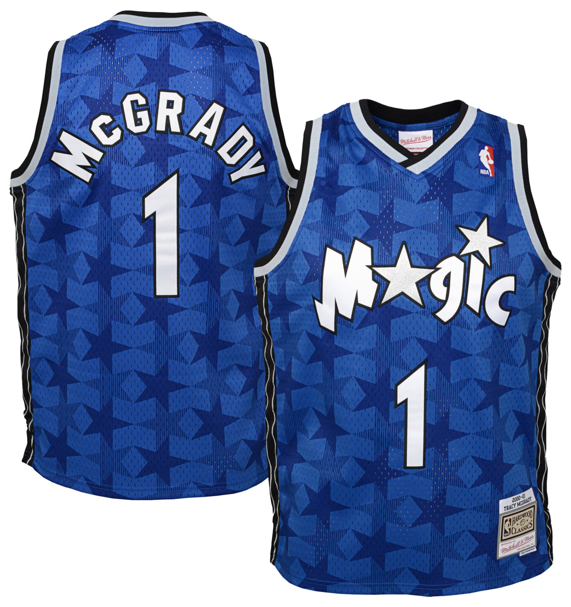 Mitchell & Ness Youth Orlando Magic Tracy McGrady #1 Blue HWC Replica 2000 Jersey product image
