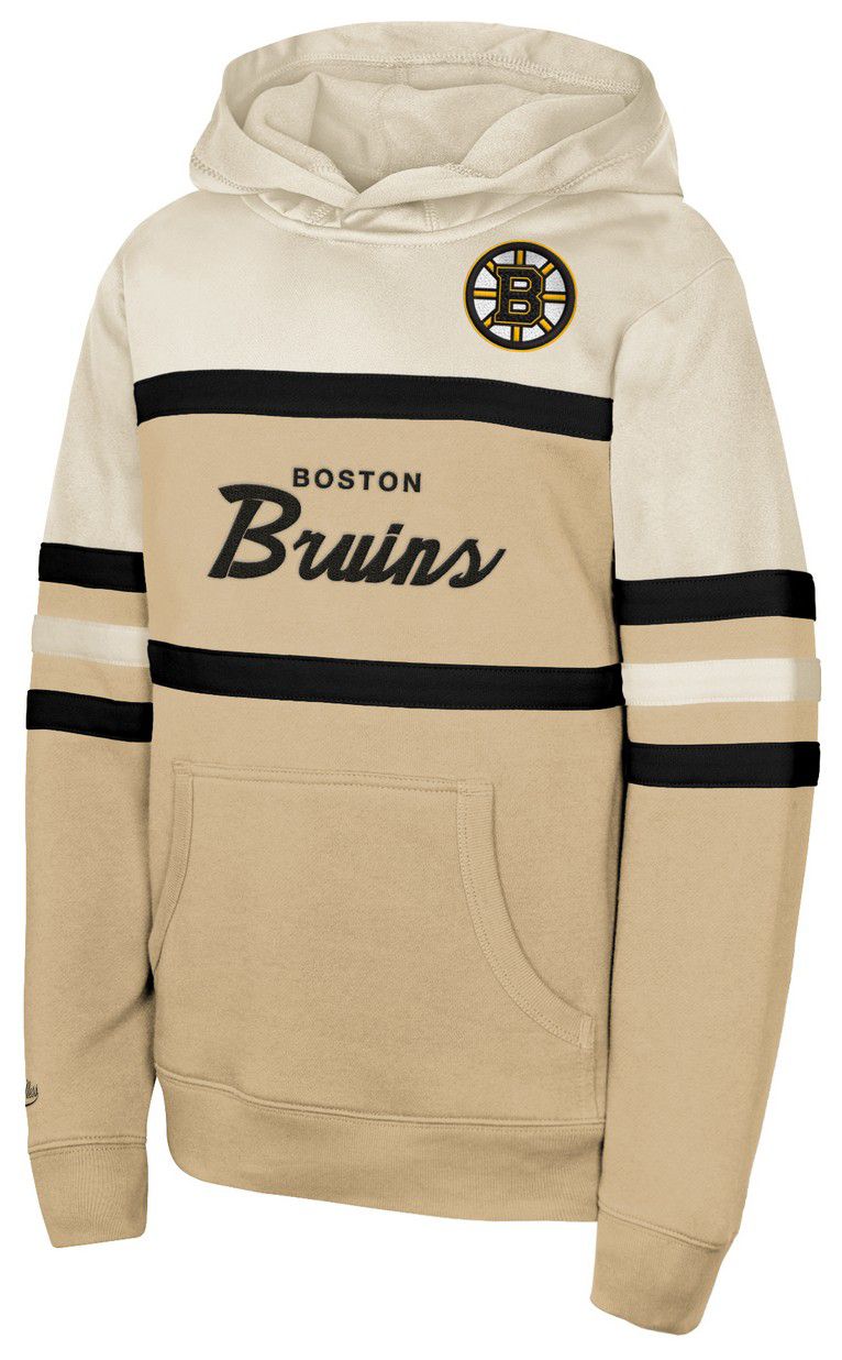 Mitchell & Ness Youth Boston Bruins Cream Head Coach Hoodie product image