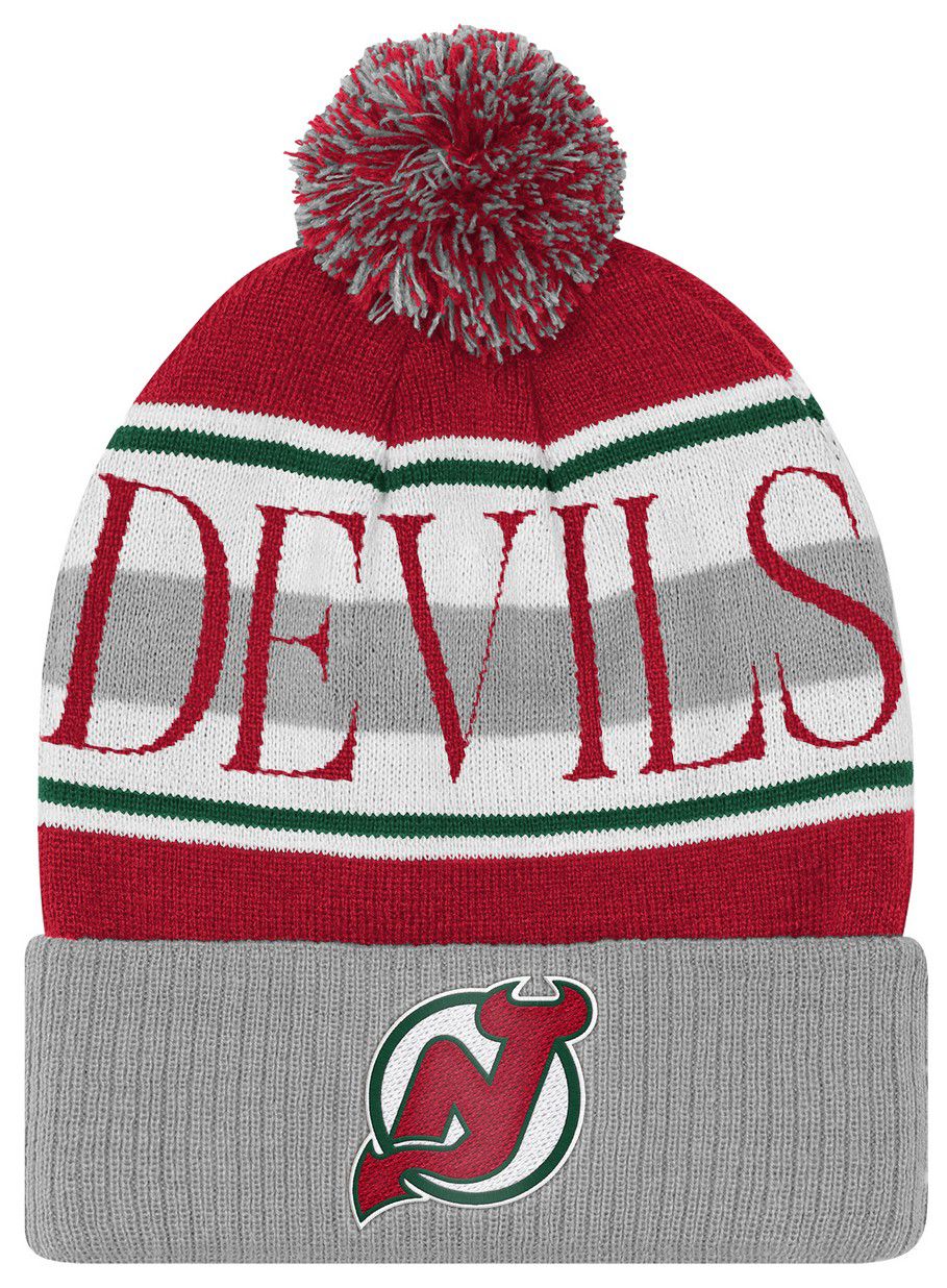 Mitchell & Ness Youth New Jersey Devils Black Classic Pom Knit Beanie product image