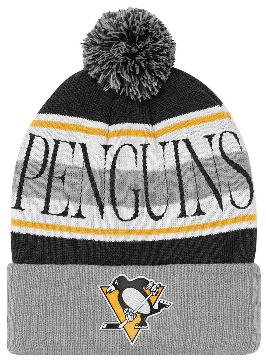Mitchell & Ness Youth Pittsburgh Penguins Black Classic Pom Knit Beanie product image