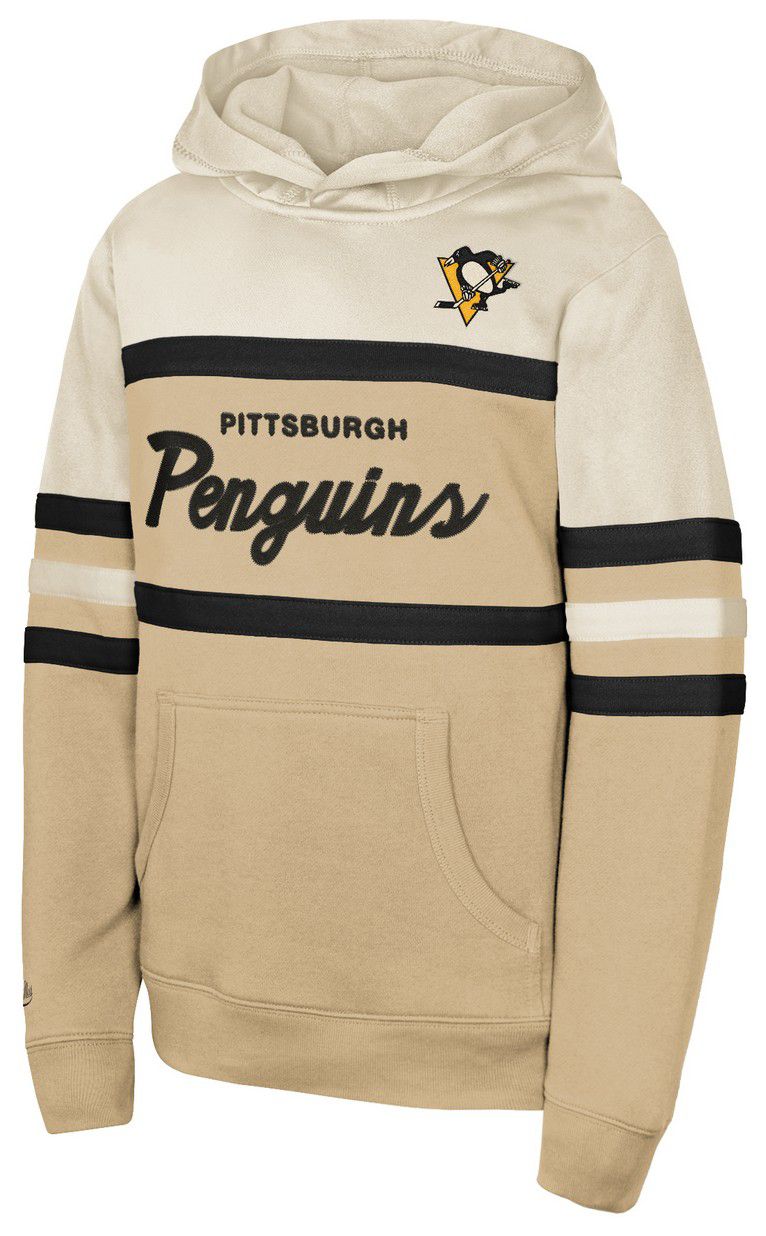 Mitchell & Ness Youth Pittsburgh Penguins Cream Head Coach Hoodie product image