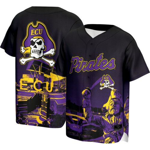 Colosseum Men's East Carolina Pirates Purple Replica Baseball