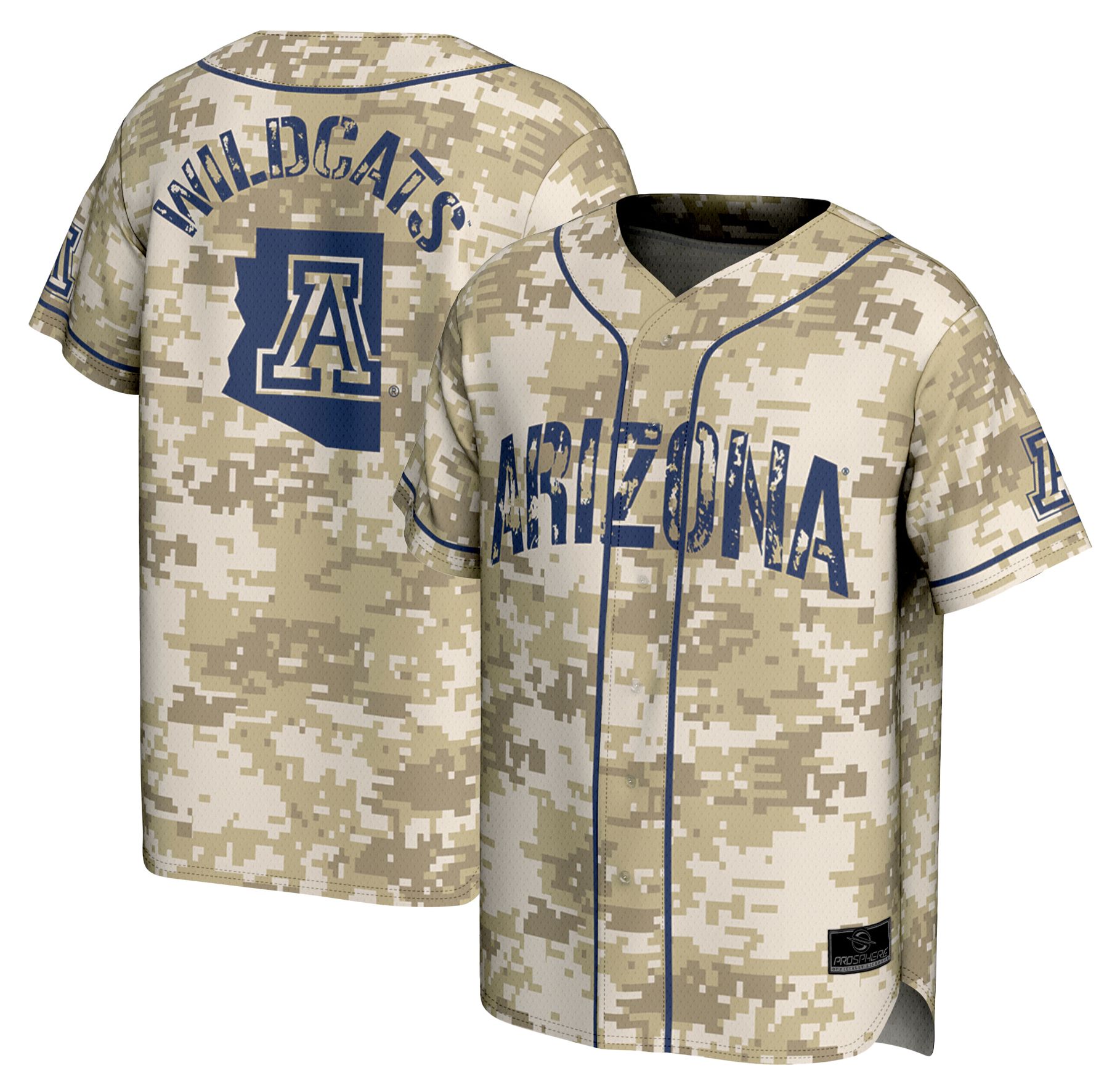 ProSphere Adult Arizona Wildcats Tan Digicamo Baseball Jersey product image