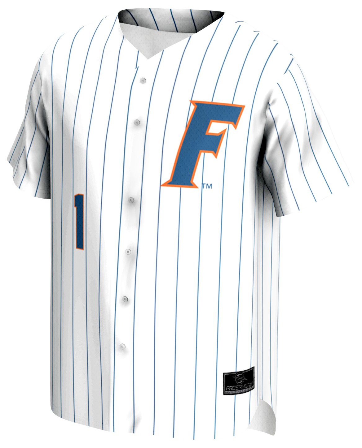 ProSphere Men's Florida Gators White Pinstripe Baseball Jersey product image