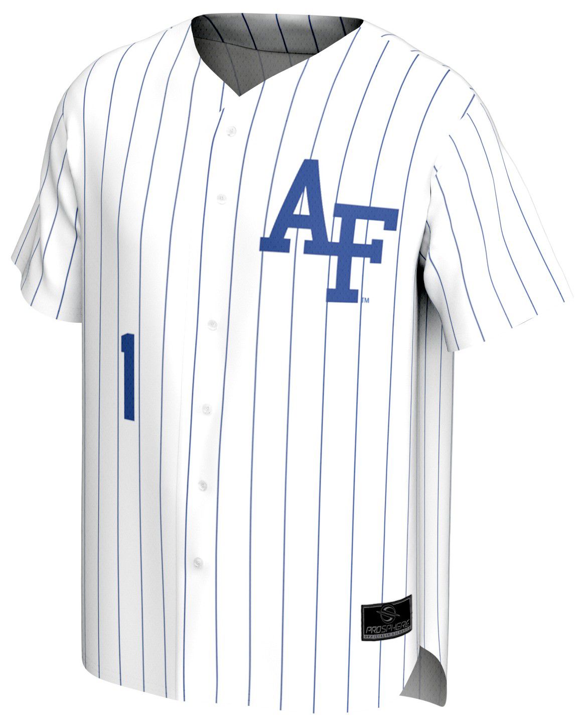 ProSphere Men's Air Force Falcons White Pinstripe Baseball Jersey product image