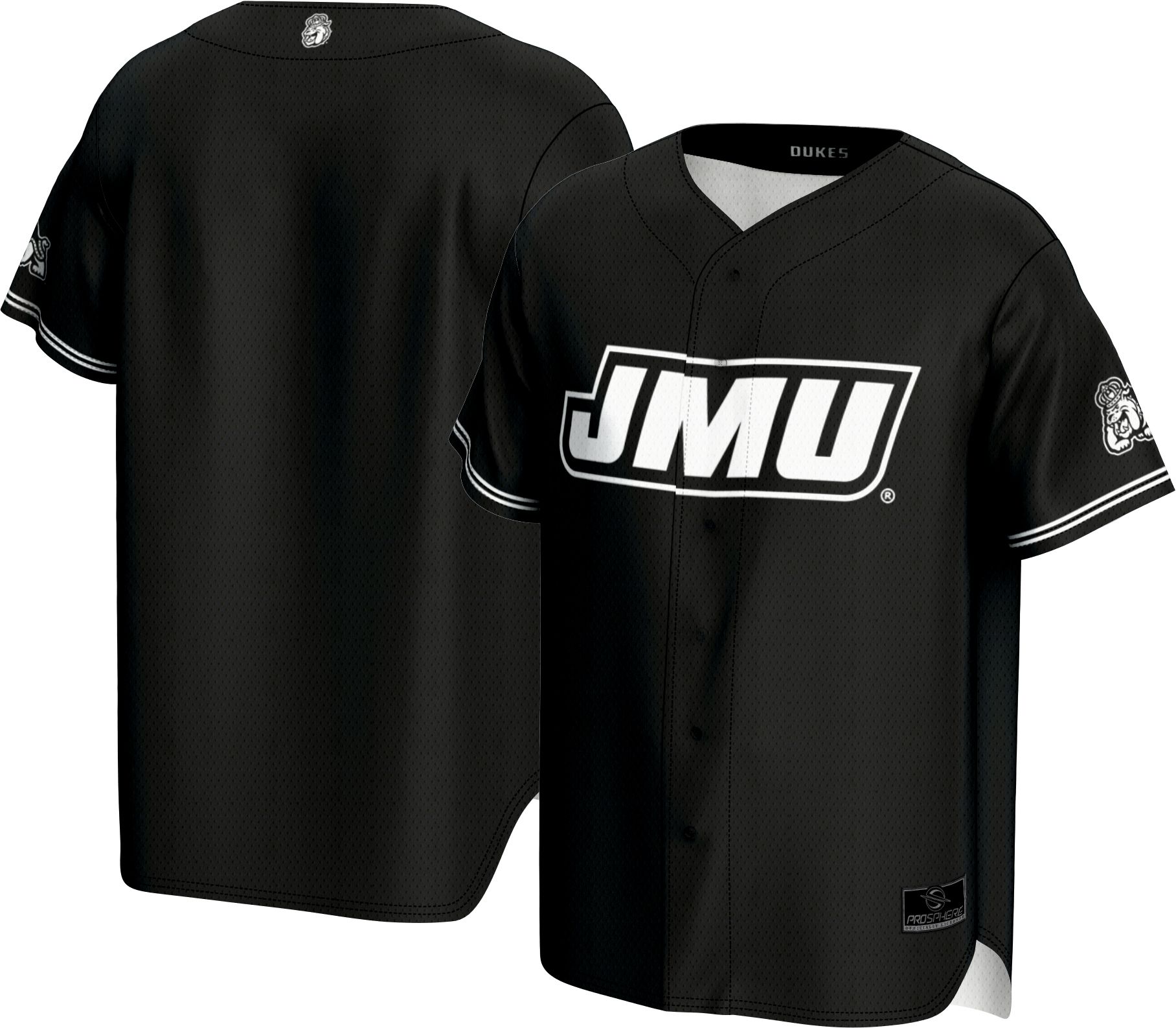 ProSphere Adult James Madison Dukes Black Baseball Jersey product image