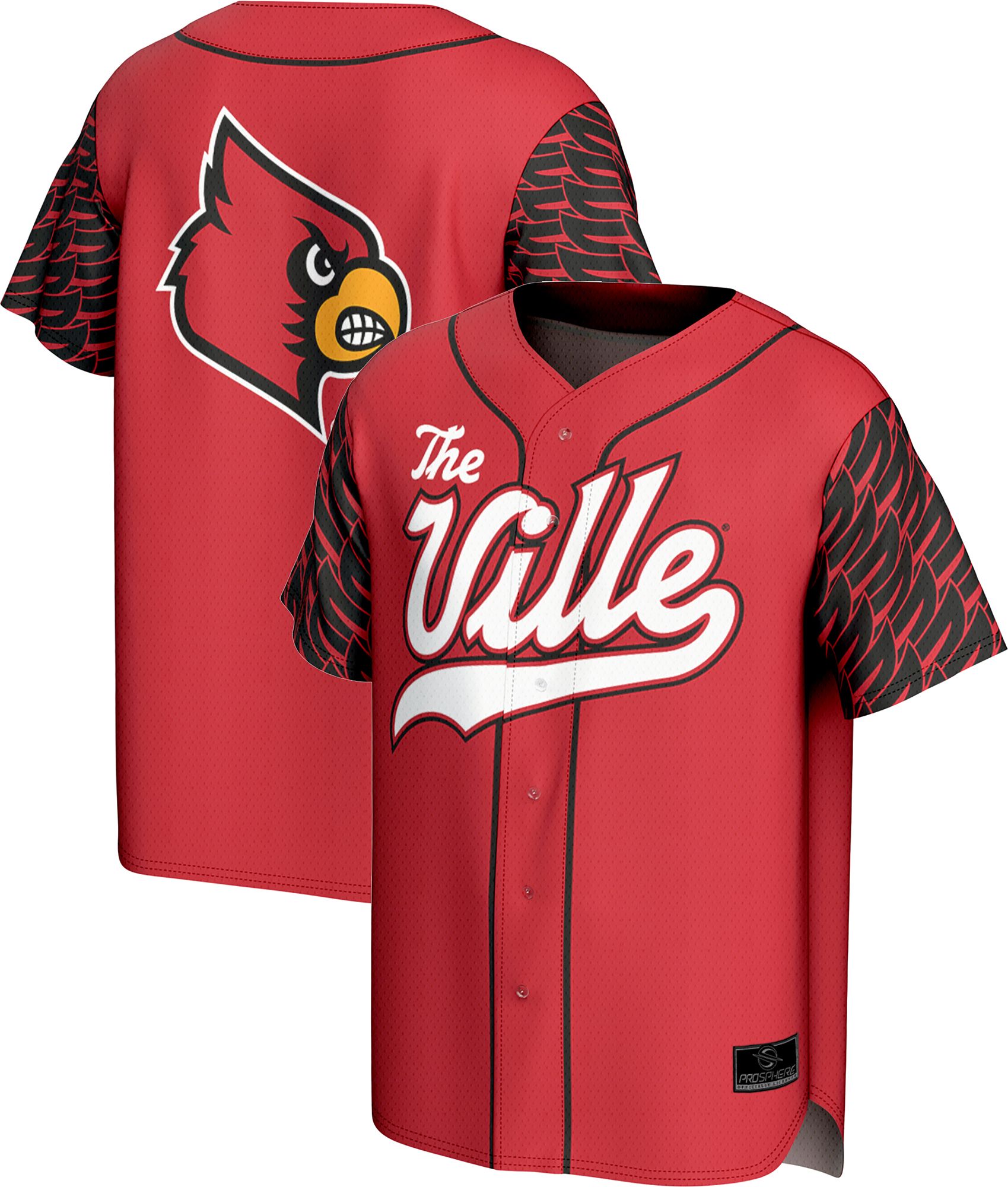 ProSphere Men's Louisville Cardinals Red Baseball Jersey product image