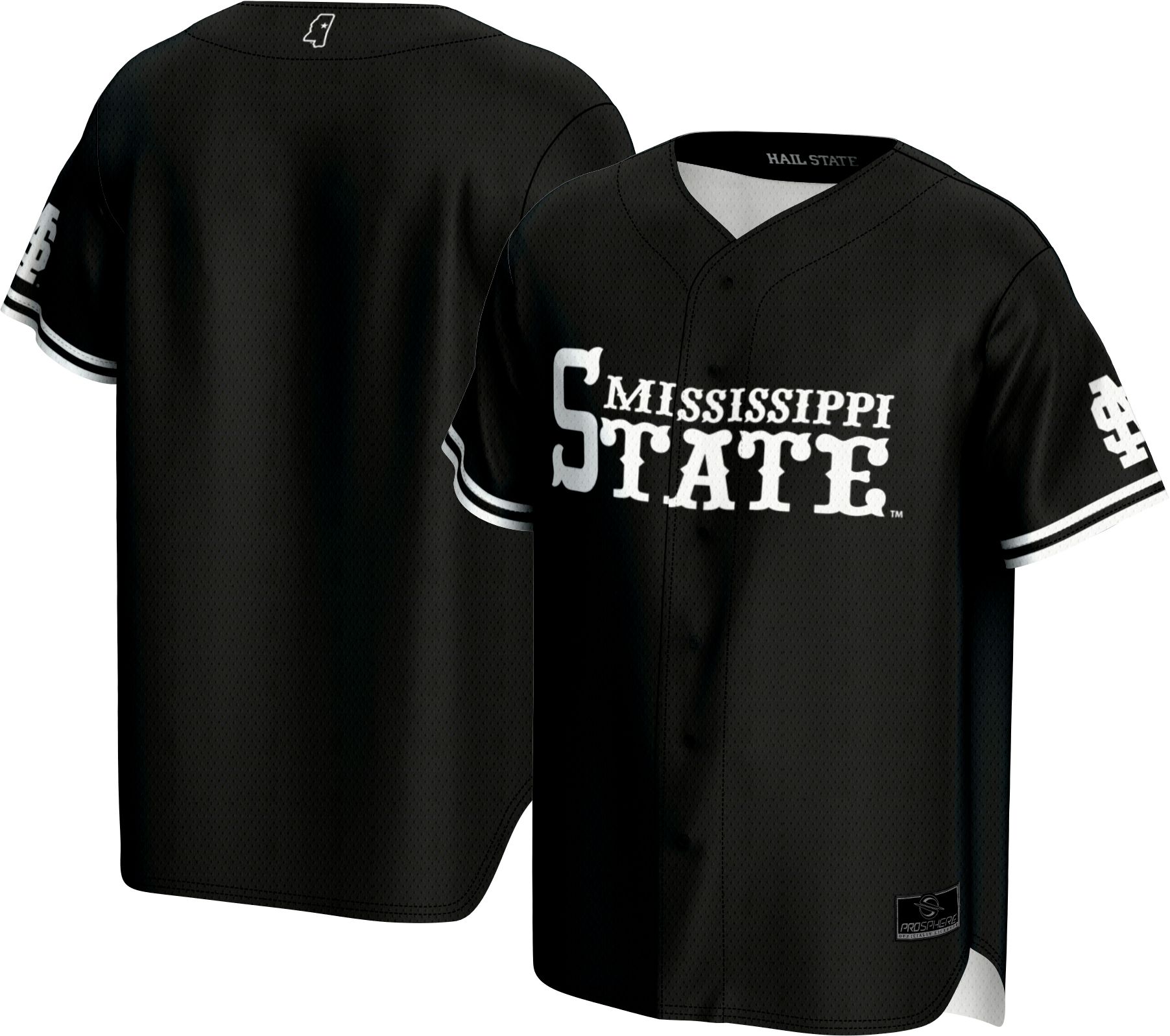 ProSphere Adult Mississippi State Bulldogs Black Baseball Jersey product image