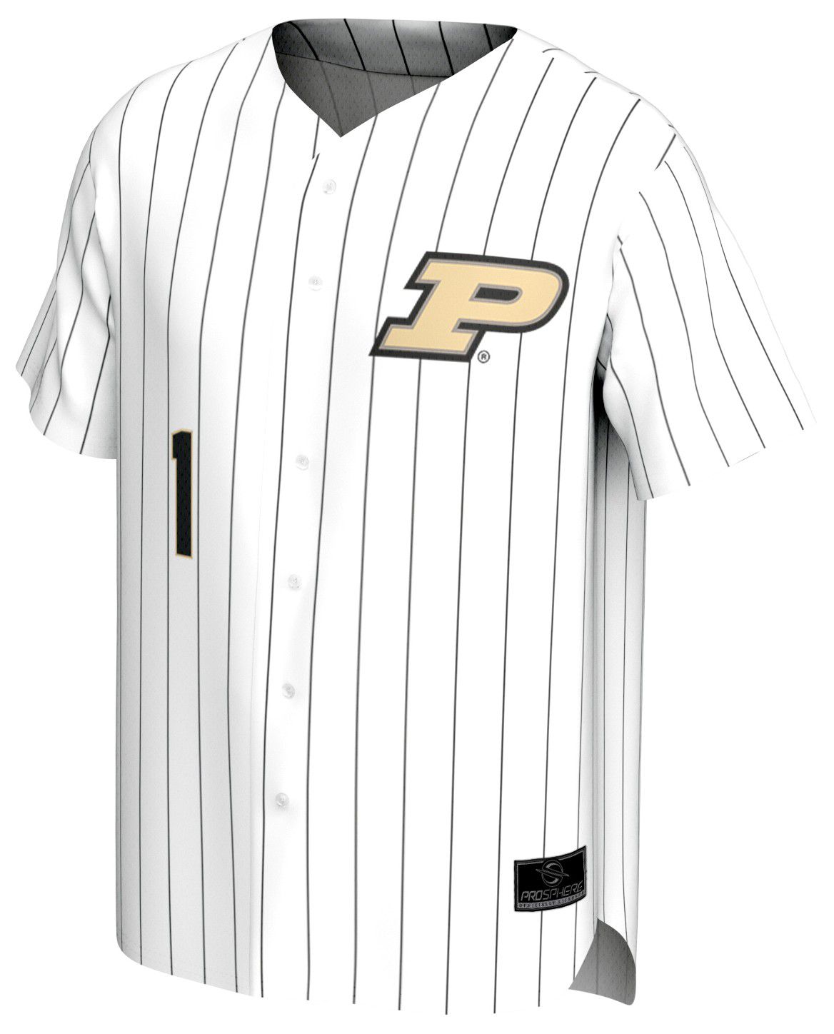 ProSphere Men's Purdue Boilermakers White Pinstripe Baseball Jersey product image