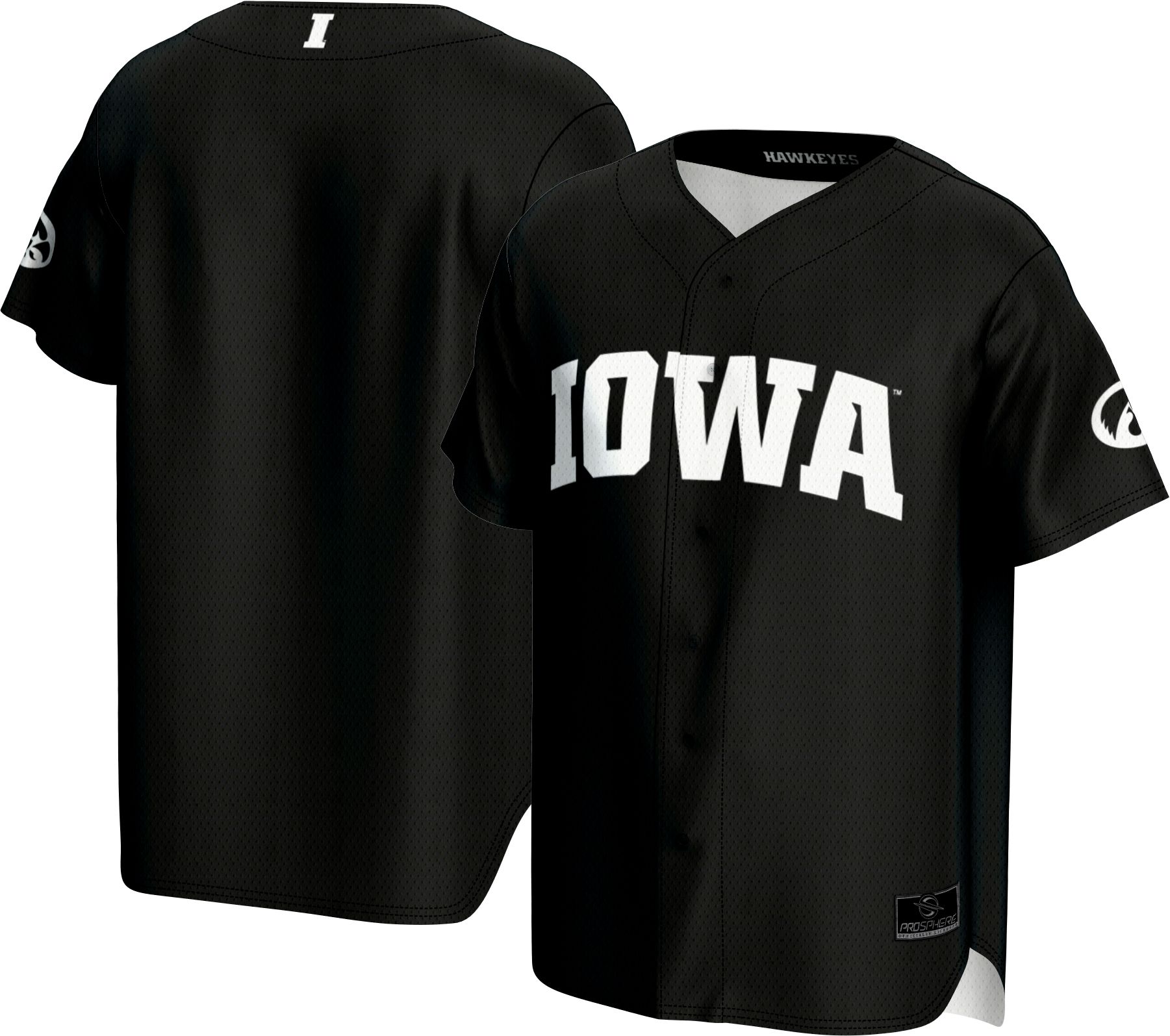 ProSphere Adult Iowa Hawkeyes Black Baseball Jersey product image