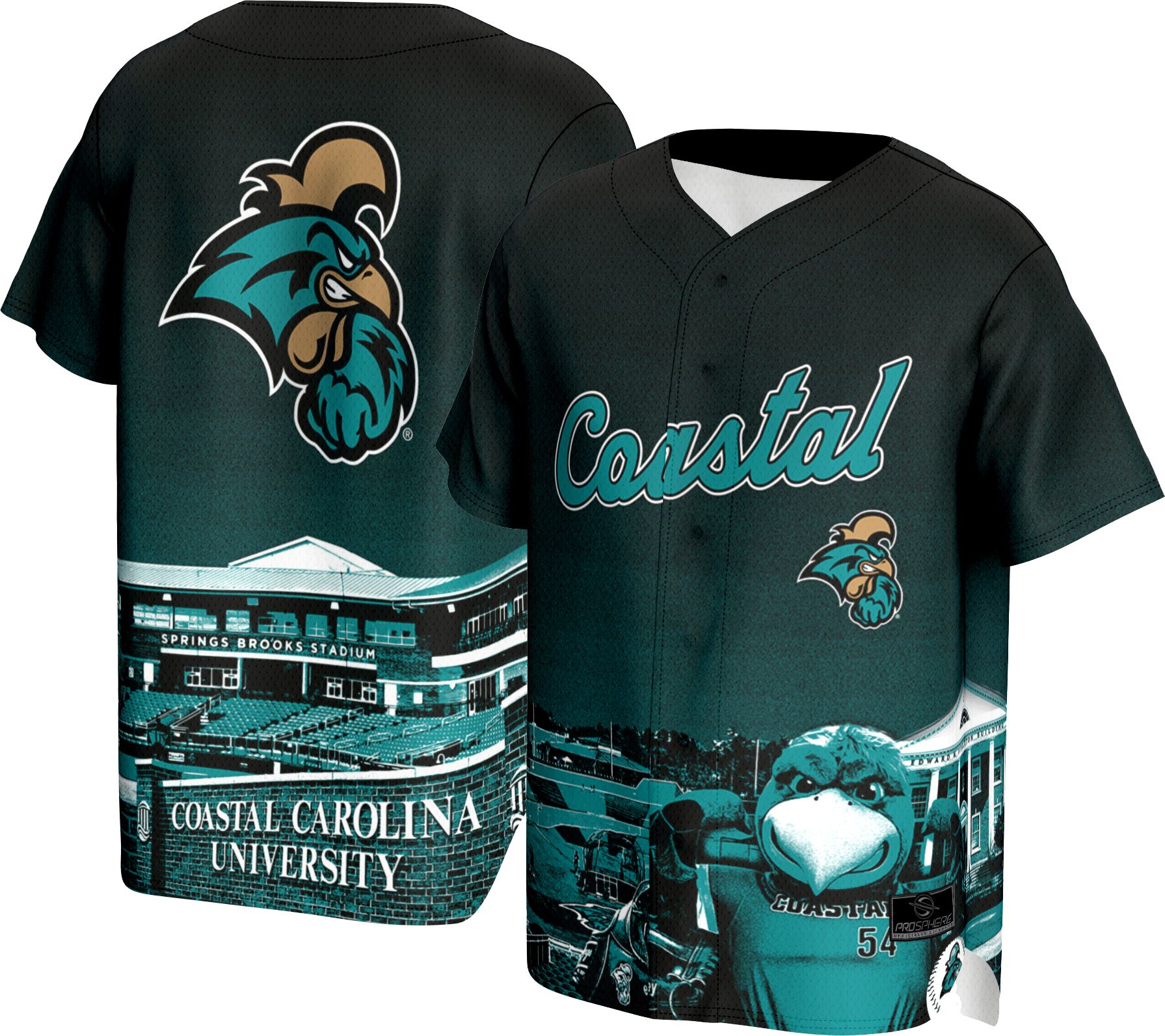 ProSphere Youth Coastal Carolina Chanticleers Campus Local Green Baseball Jersey product image