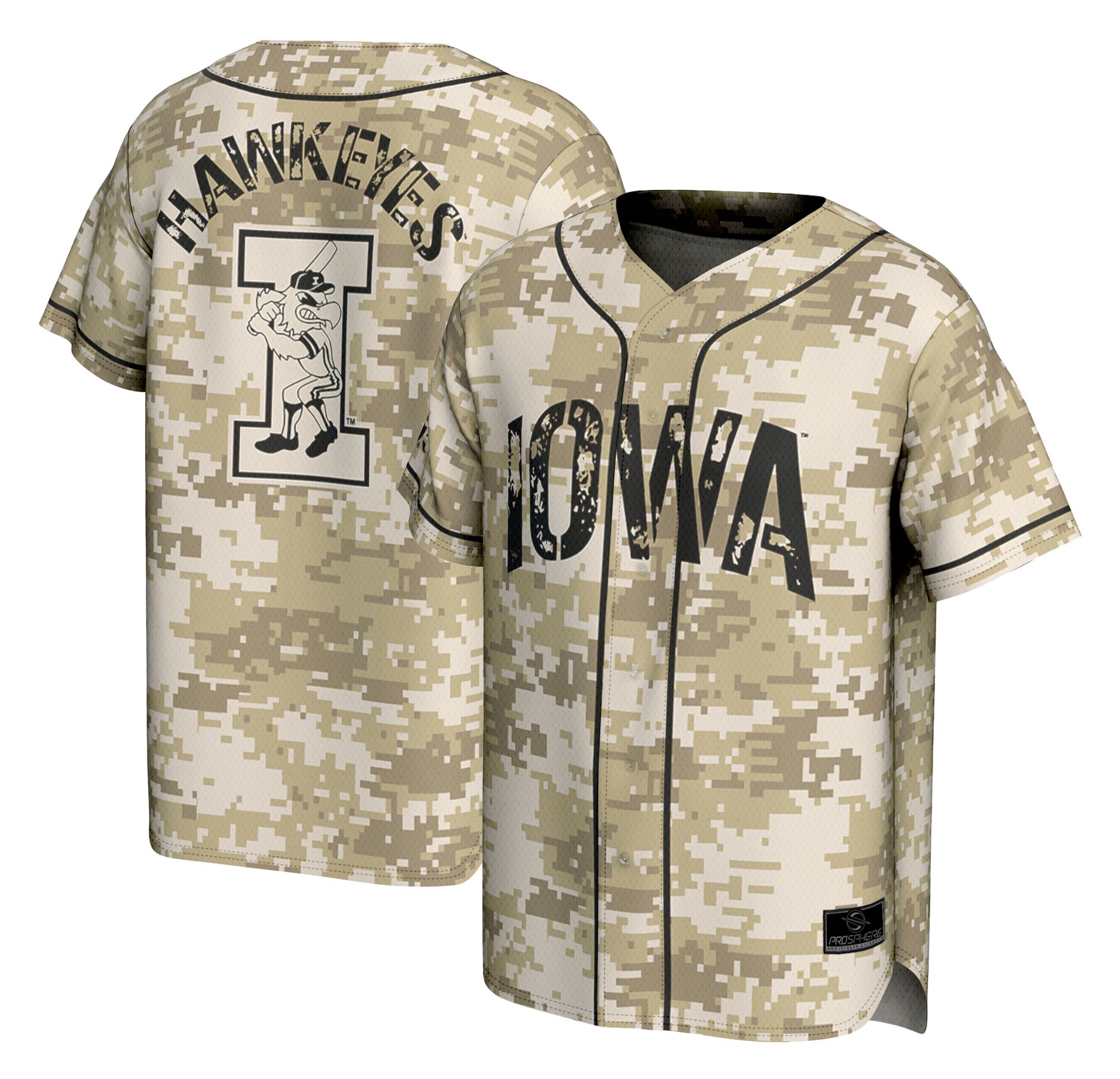 ProSphere Youth Iowa Hawkeyes Tan Campus Local Baseball Jersey product image