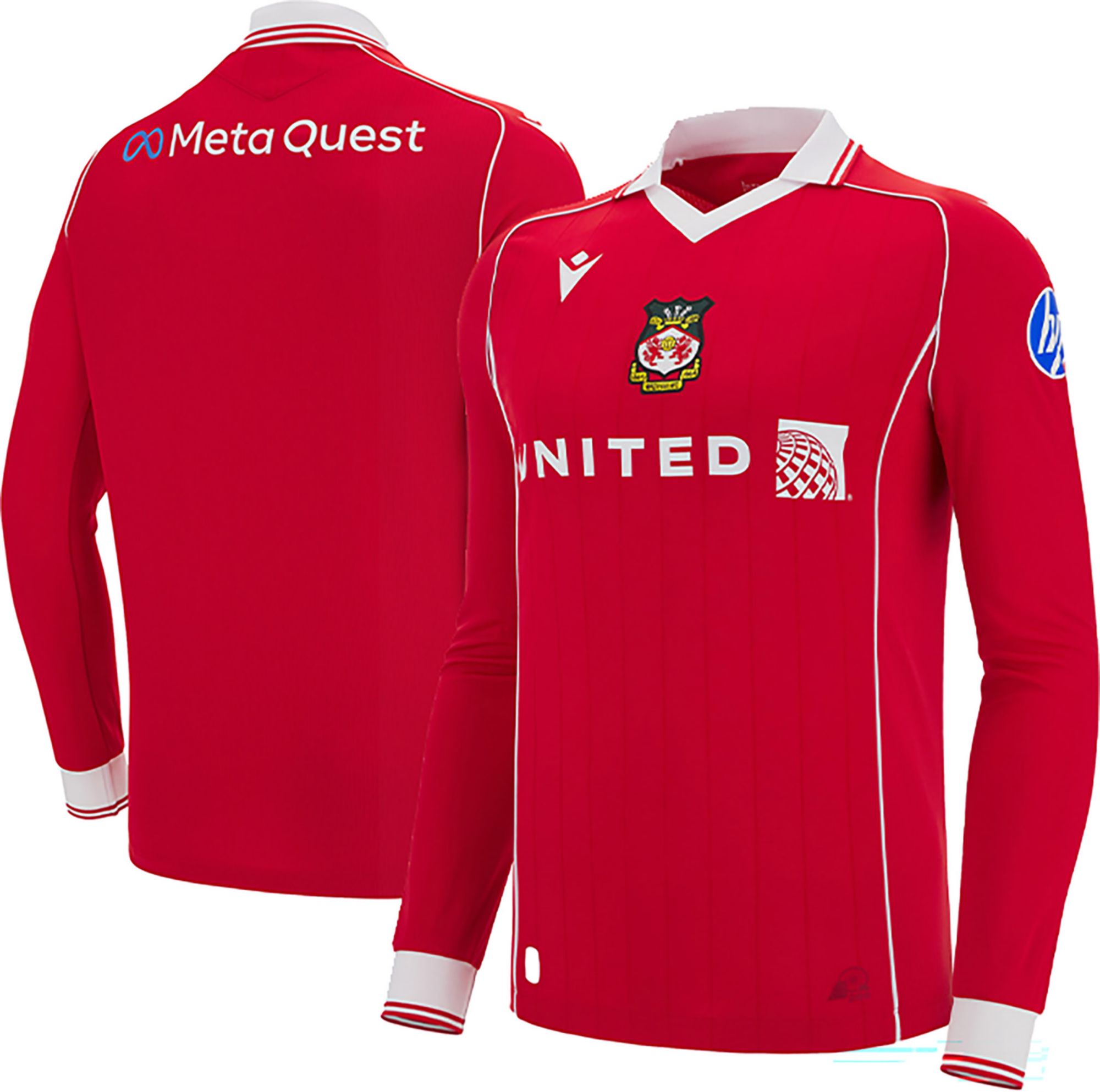 Macron Adult Wrexham 2025 Red Home Authentic Long Sleeve Jersey product image