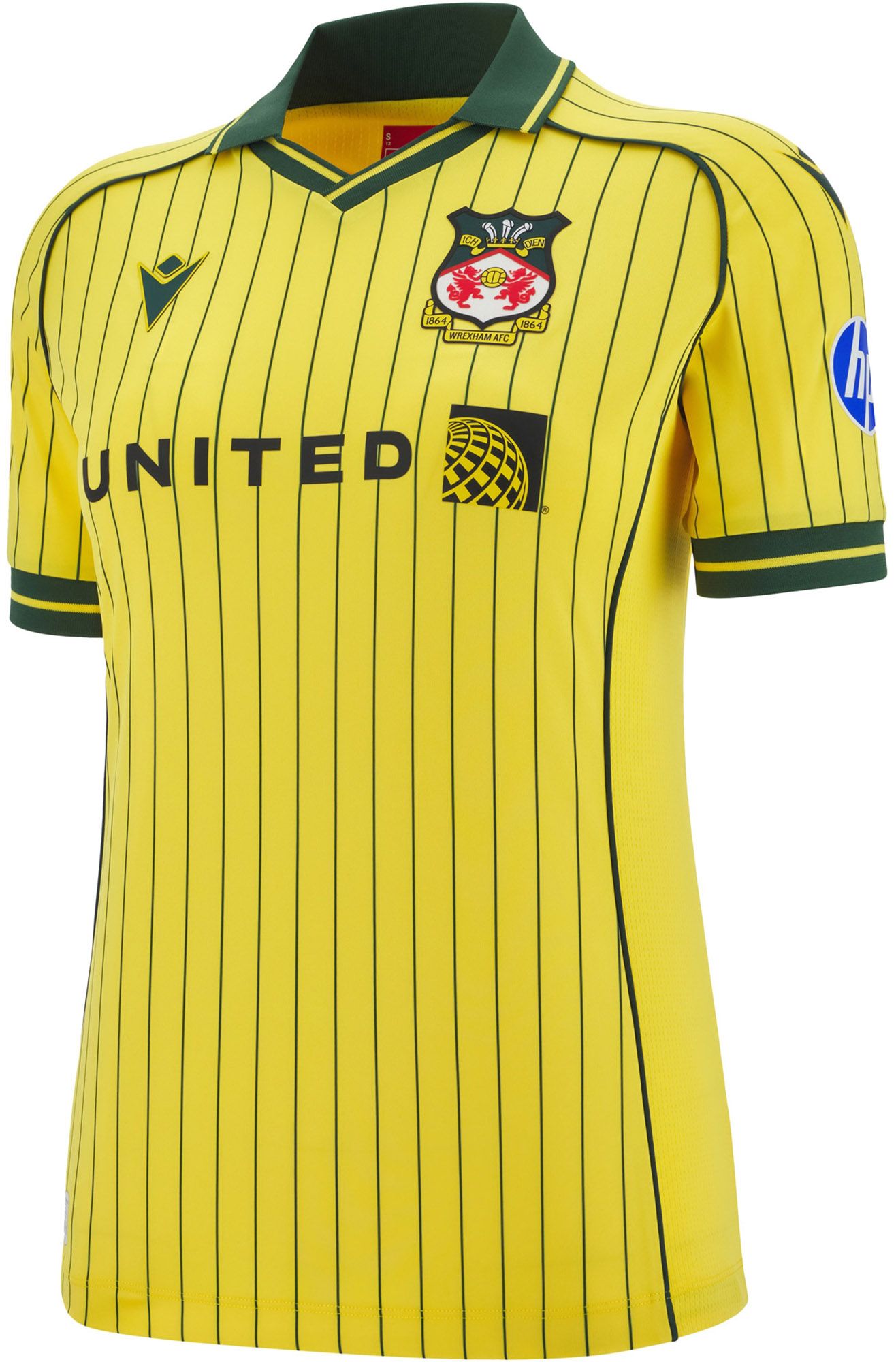Macron Women's Wrexham 2025 Yellow Authentic Away Jersey product image
