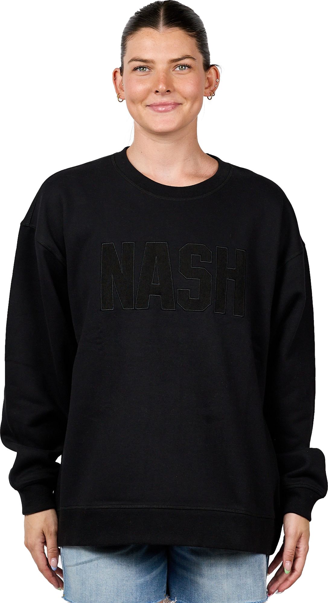 Nash Women's Nashville Black Tonal Crewneck Sweatshirt product image
