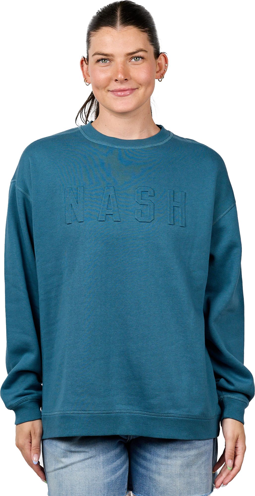 Nash Women's Nashville Teal Iconic Crewneck Sweatshirt product image