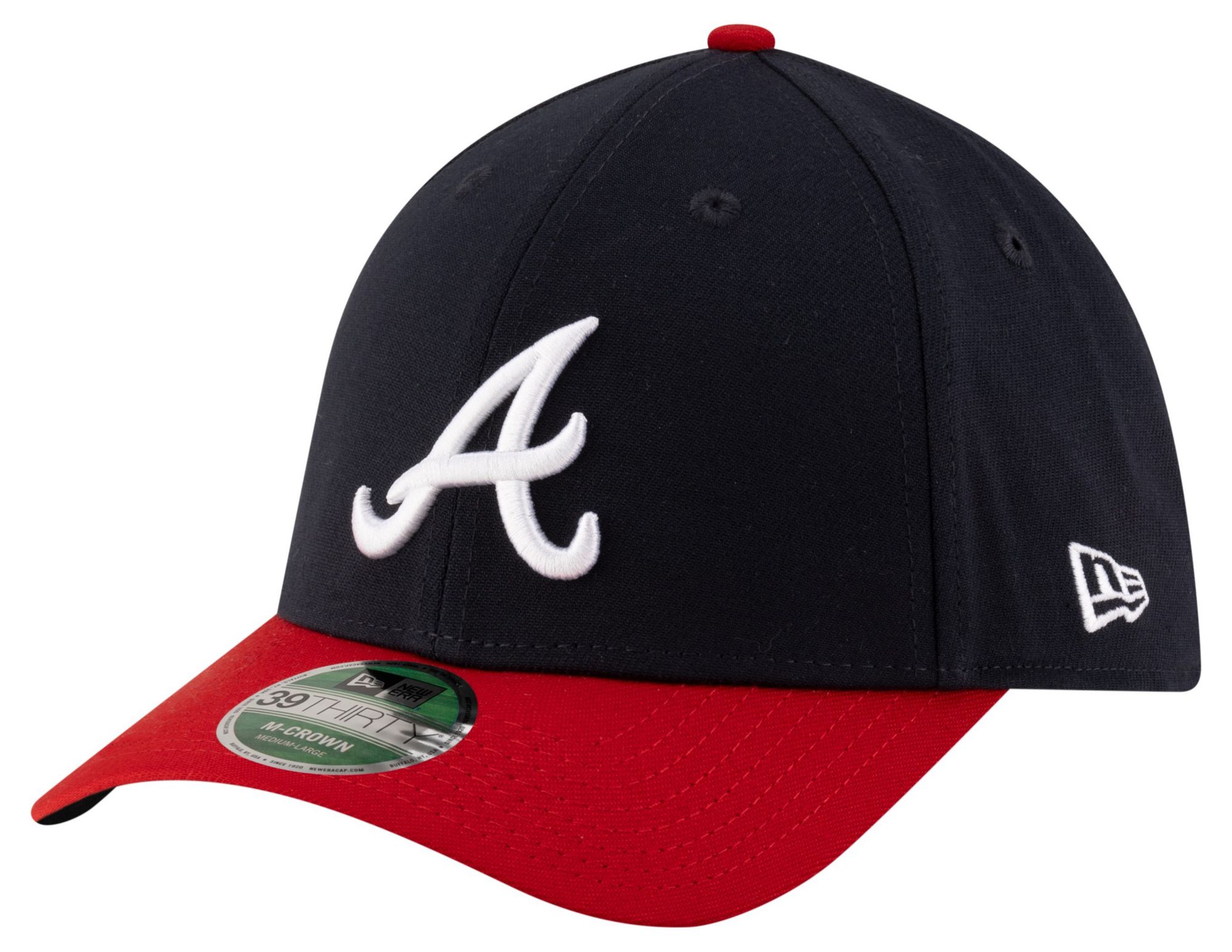 New Era Adult Atlanta Braves Navy Home 39Thirty Replica Player Hat product image