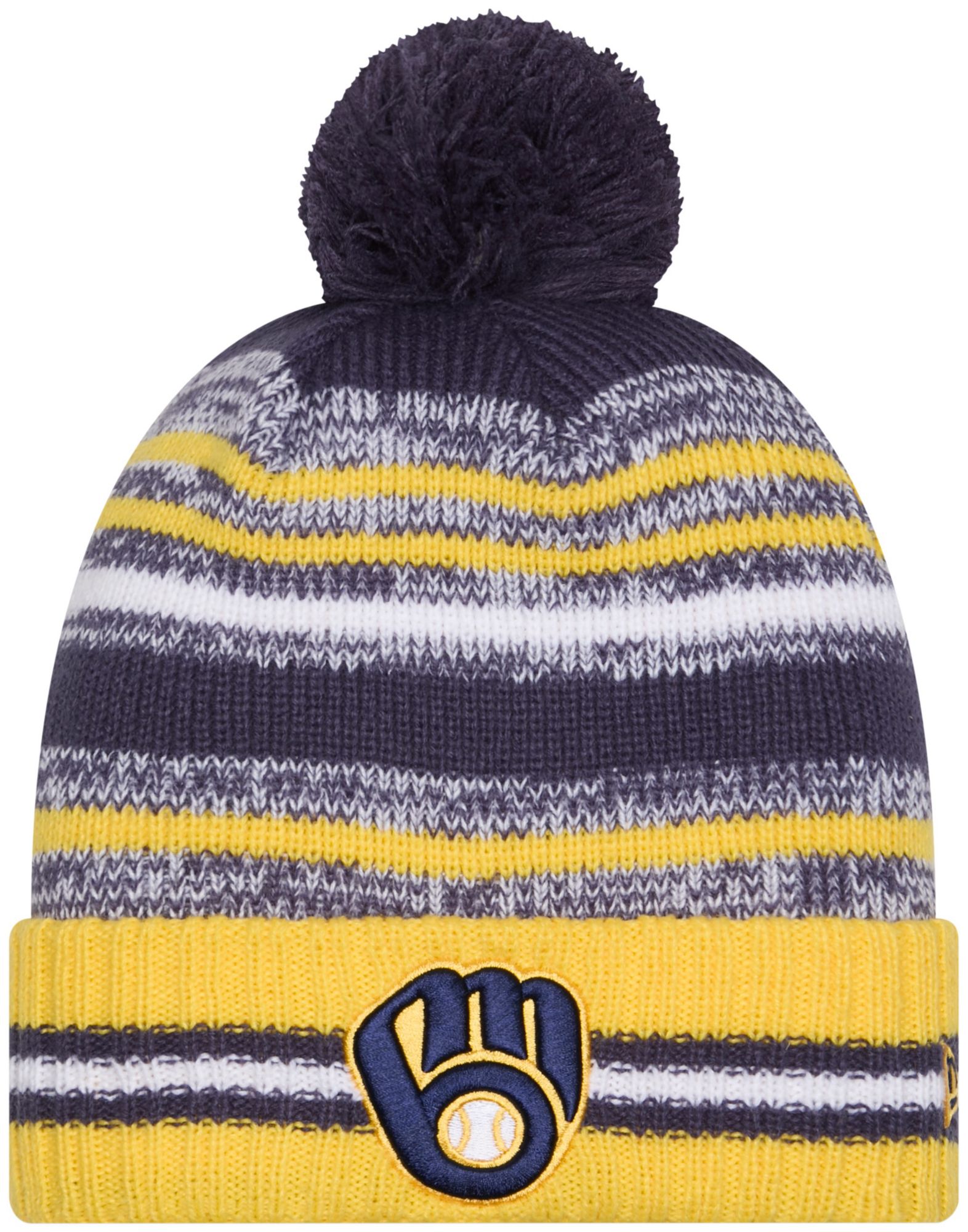New Era Adult Milwaukee Brewers Navy Cheer Knit Hat product image