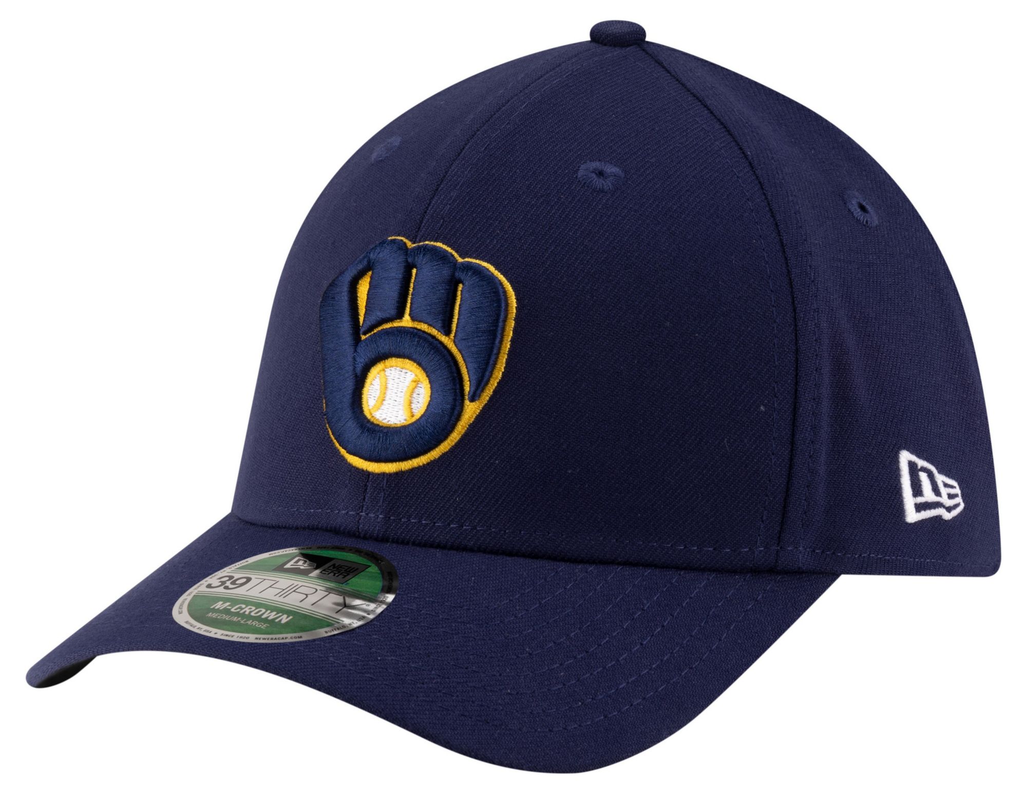 New Era Adult Milwaukee Brewers Navy Home 39Thirty Replica Player Hat product image
