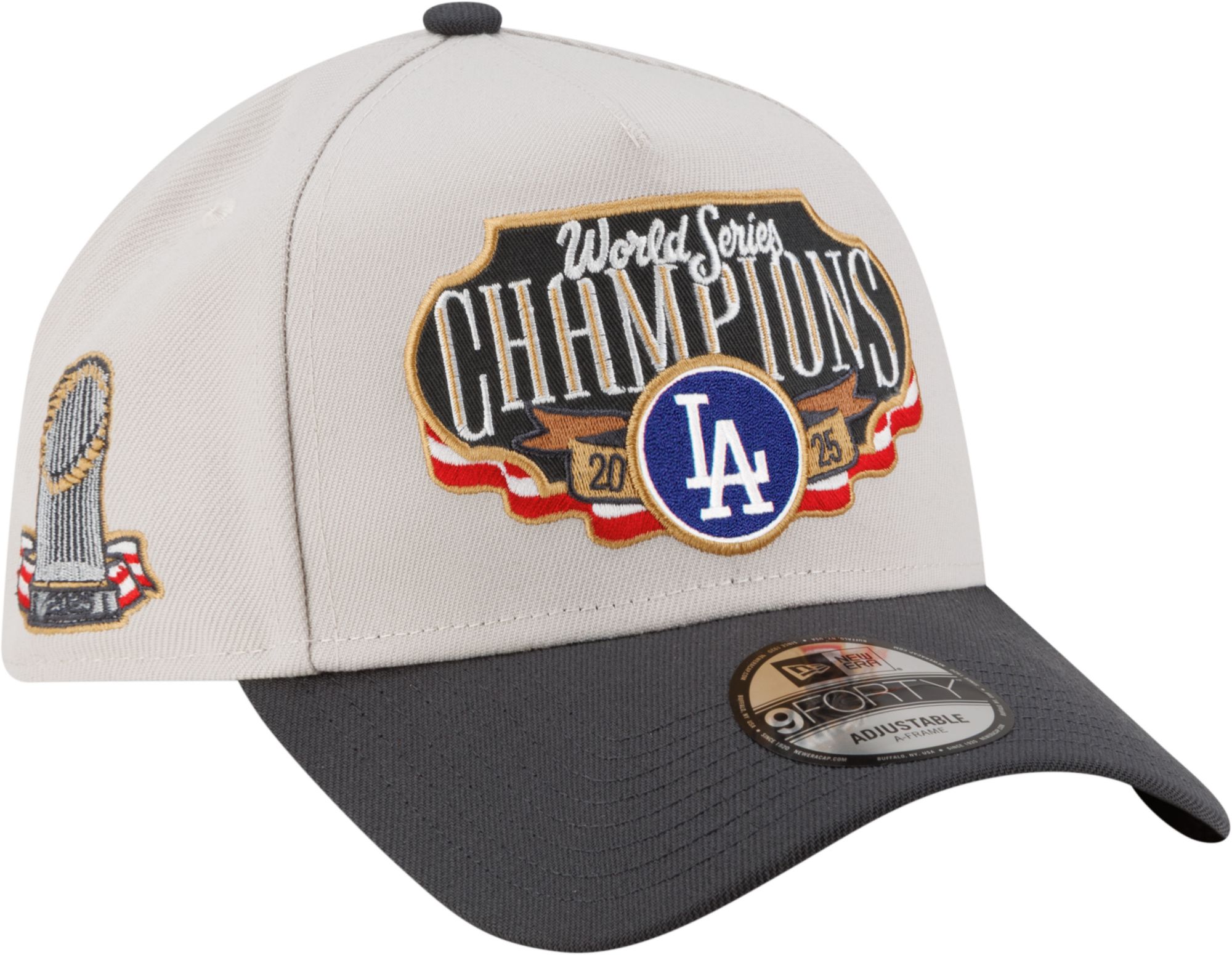 New Era Adult Los Angeles Dodgers 2025 World Series Champions Locker Room 9Forty A-Frame Adjustable Hat product image