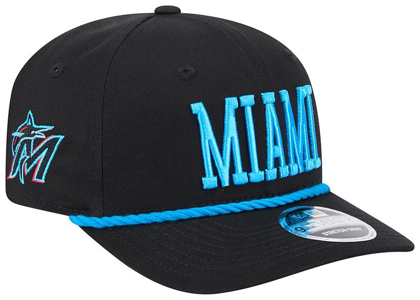 New Era Adult Miami Marlins Blue 9Seventy Adjustable Stretch-Snap Hat product image