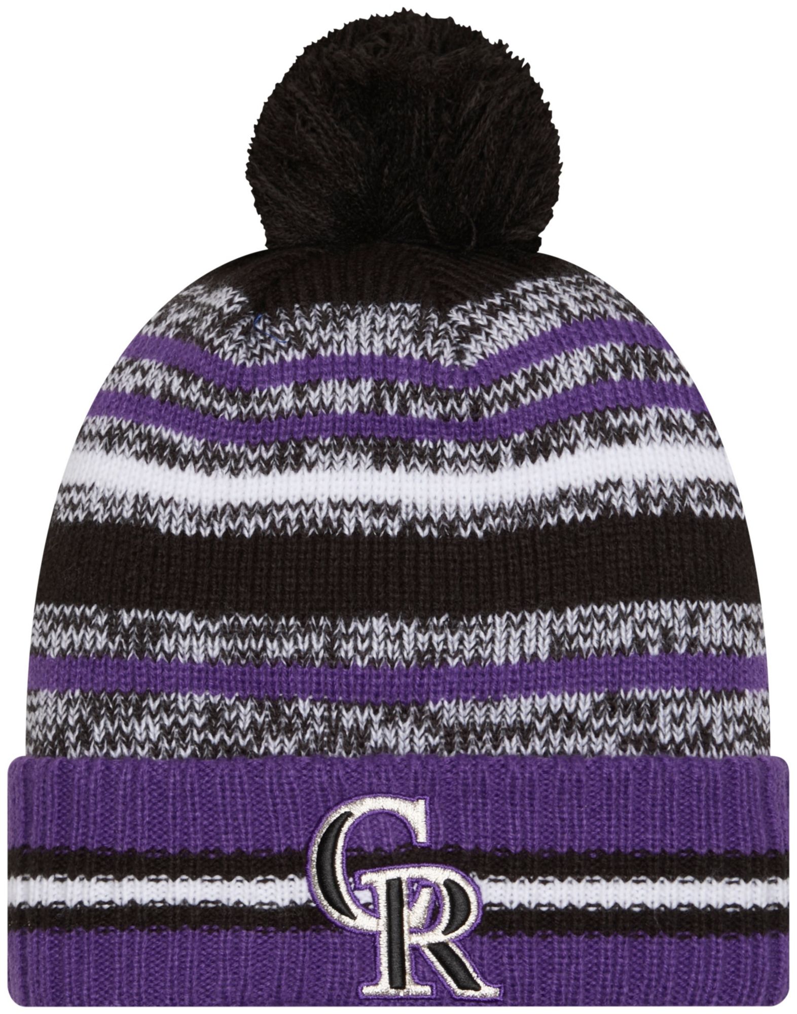 New Era Adult Colorado Rockies Black Cheer Knit Hat product image