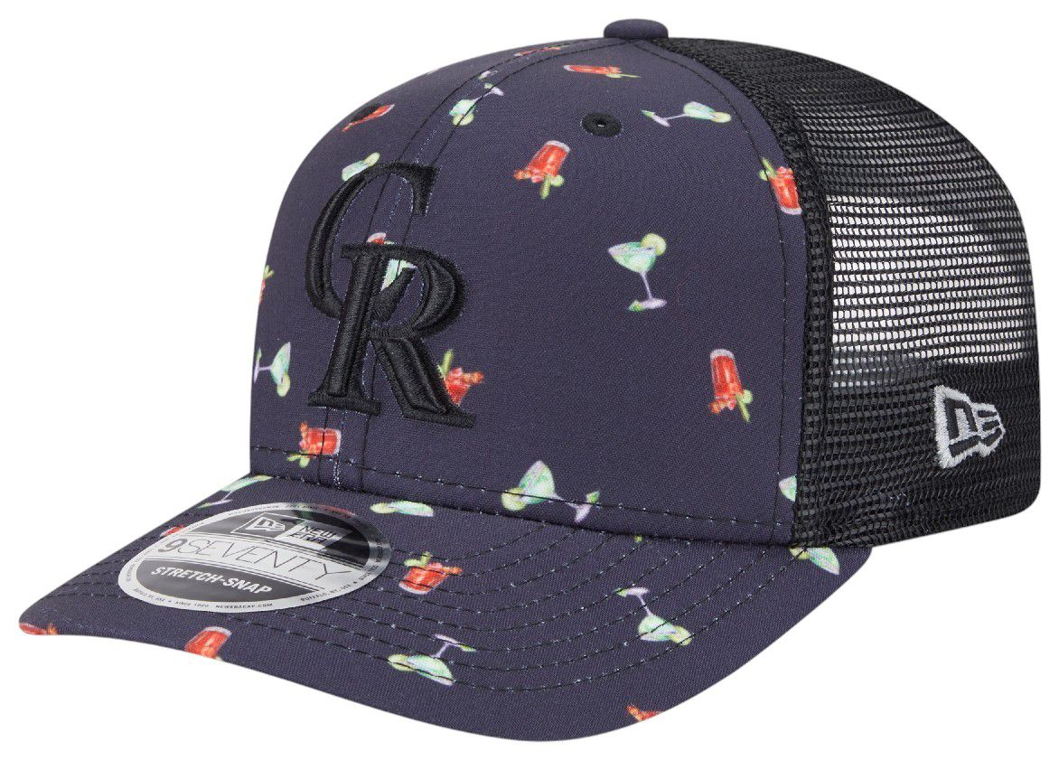New Era Adult Colorado Rockies Black Pattern 9Seventy Adjustable Hat product image